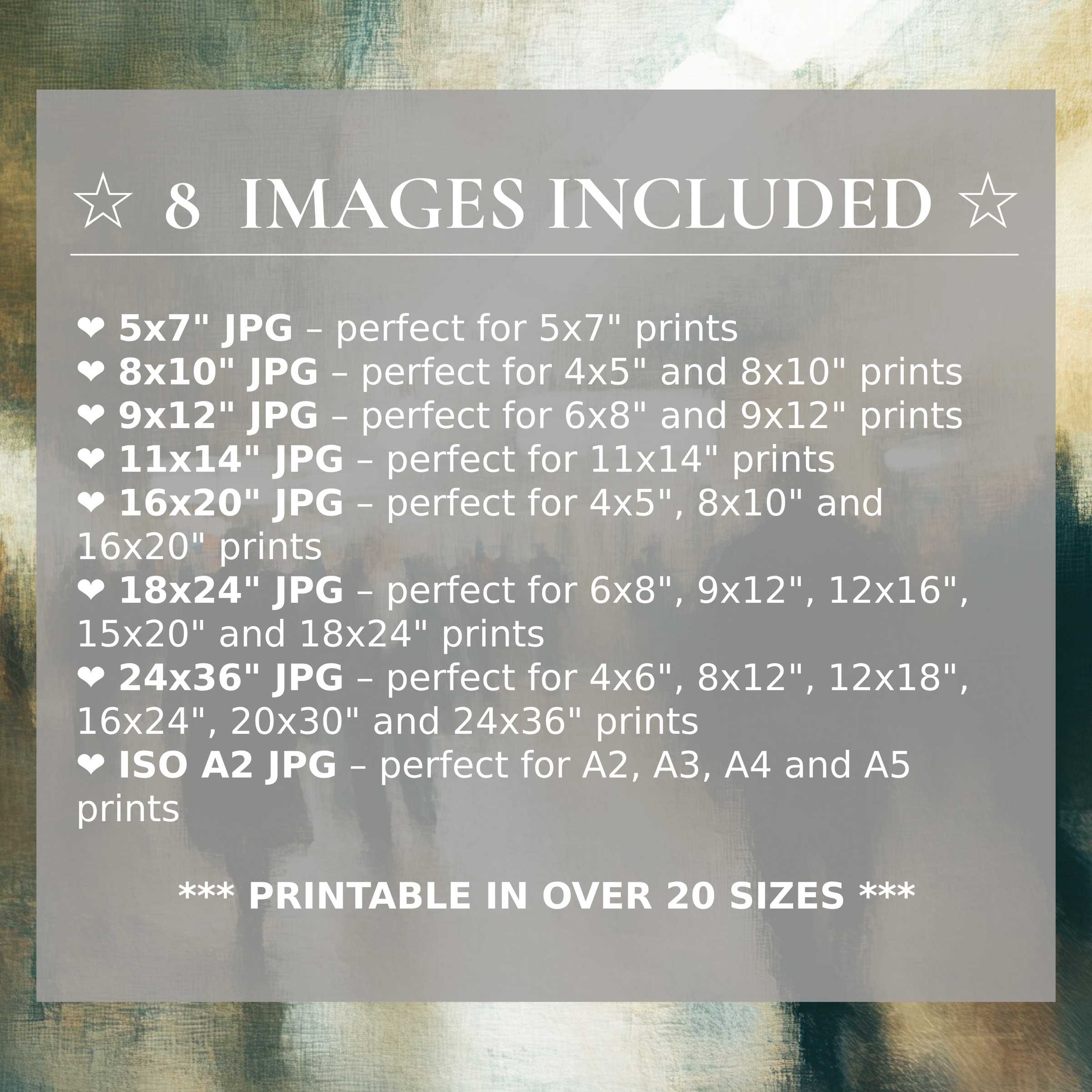 Urban digital print radiates calming teal and warm beige tones, elevating modern interiors with style and 8 high-quality sizes included