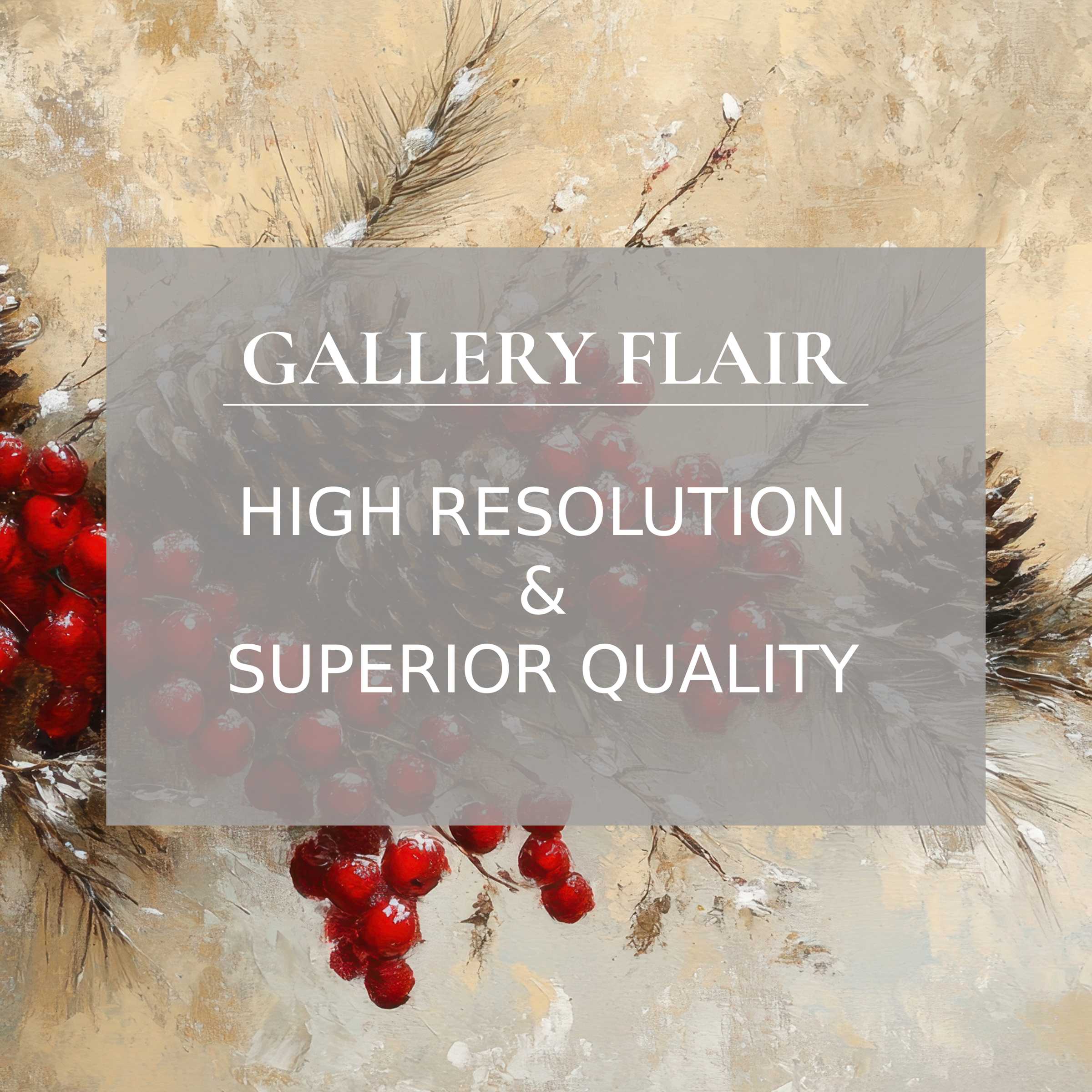 Elegant christmas Frame TV picture with high resolution, showcasing refined textures and vivid, crisp holiday details