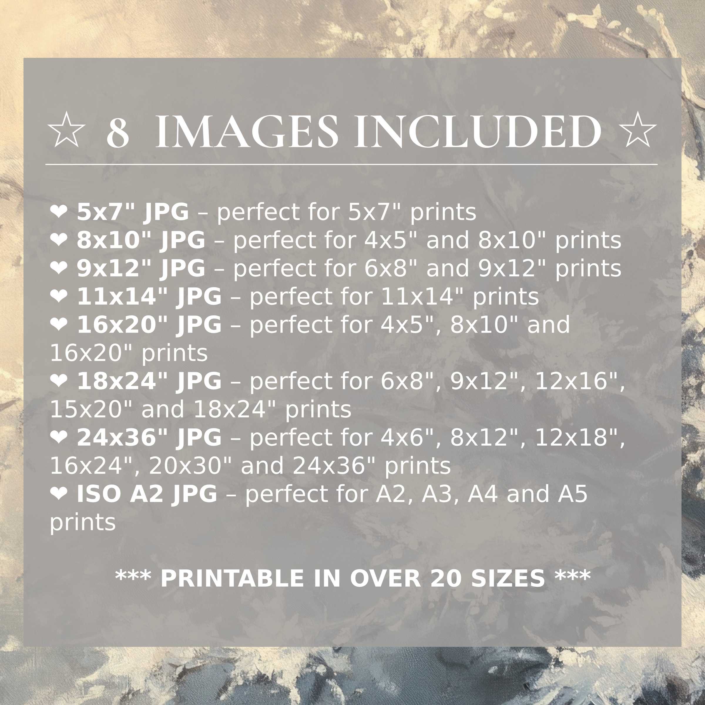 Radiant winter digital print in soothing icy blues and soft creams, elevating modern interiors with 8 high-quality sizes included