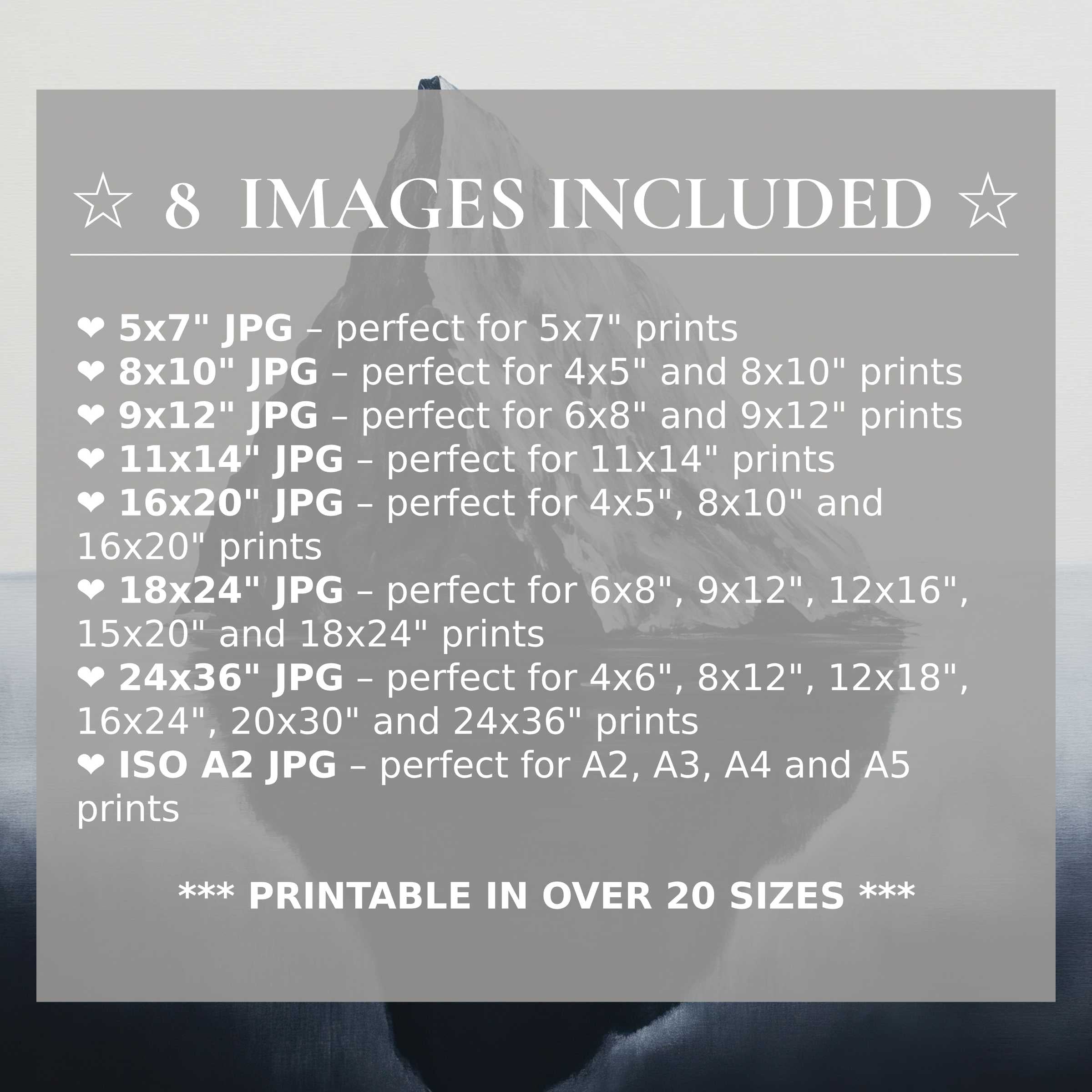 Minimalist digital print in serene neutrals and deep blues, evoking calm elegance; includes 8 high-quality sizes with download