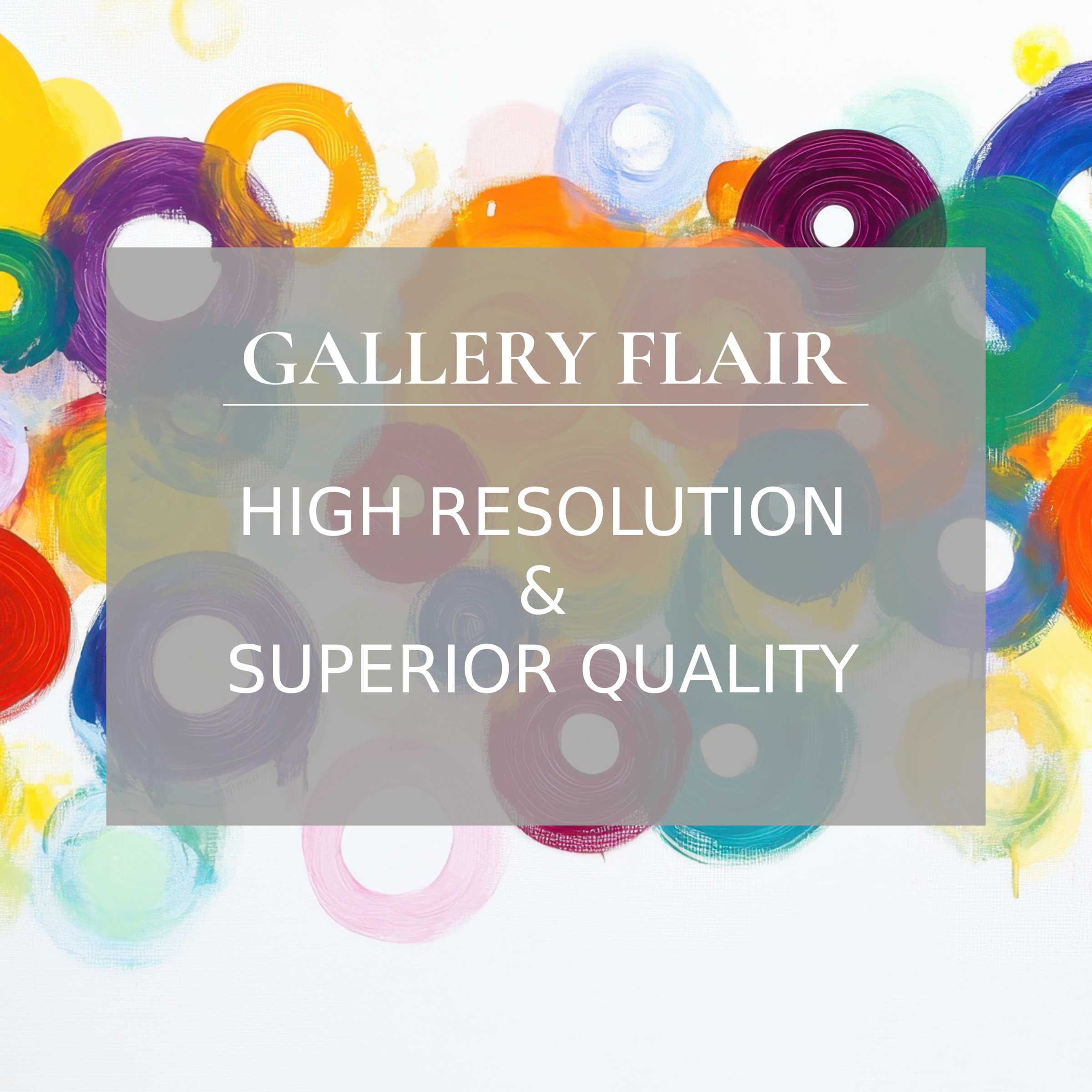 Vibrant, high-definition abstract Frame TV picture featuring elegant, colorful brushstroke circles with exceptional clarity