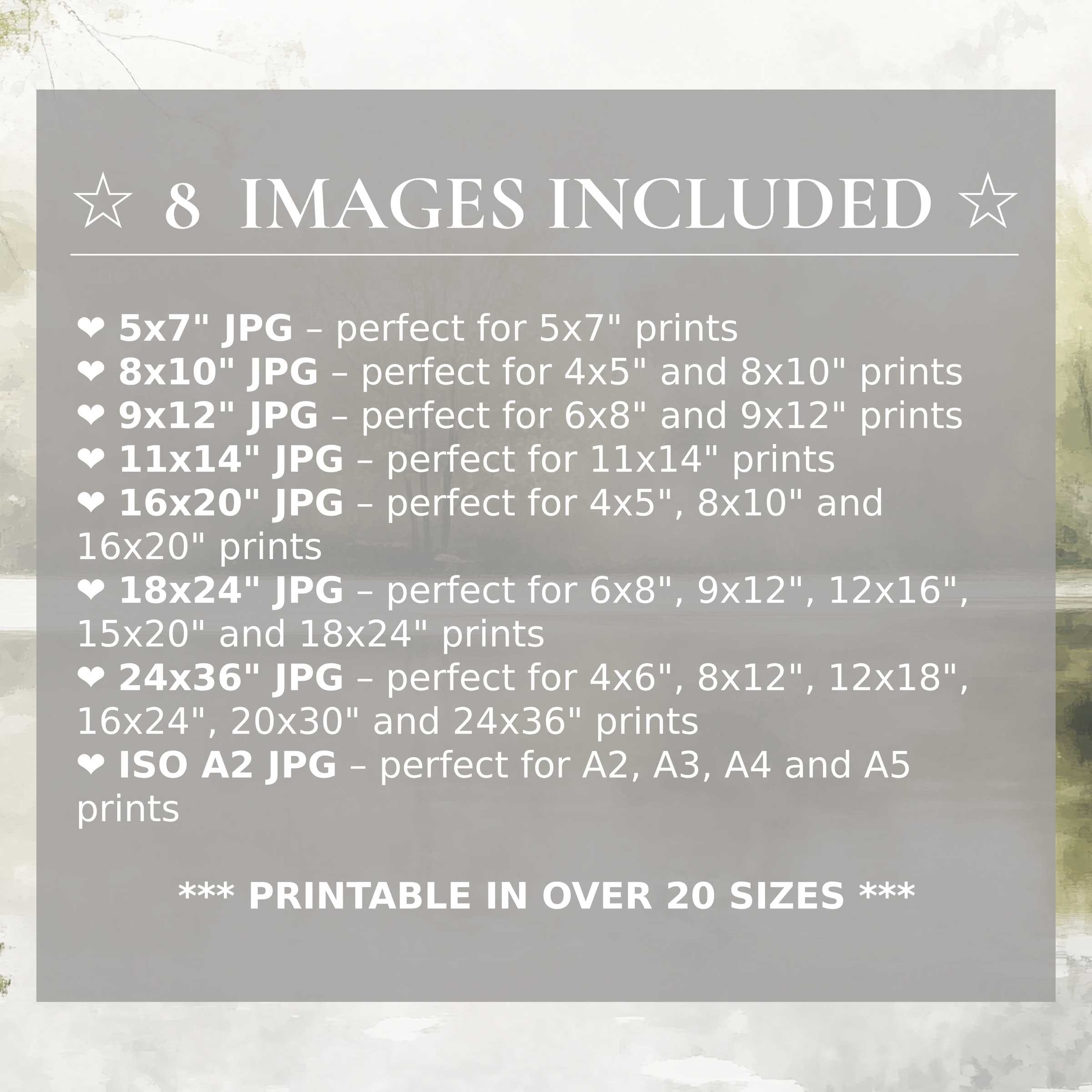 Spring digital print radiates serene greens and soft earthy tones, delivering timeless elegance to modern interiors Includes 8 high-quality sizes for effortless style and versatility