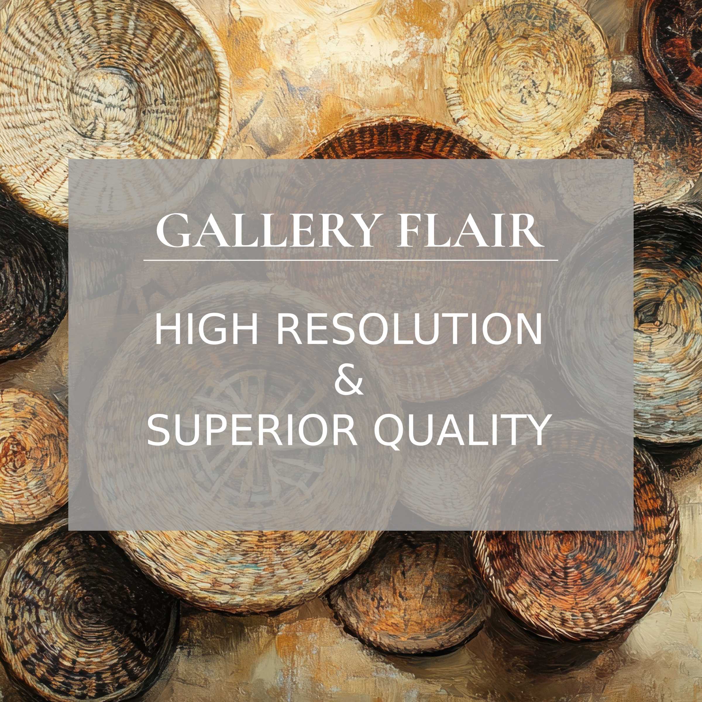 Boho printable art featuring textured woven baskets in warm earth tones, radiating calming elegance and artisanal detail