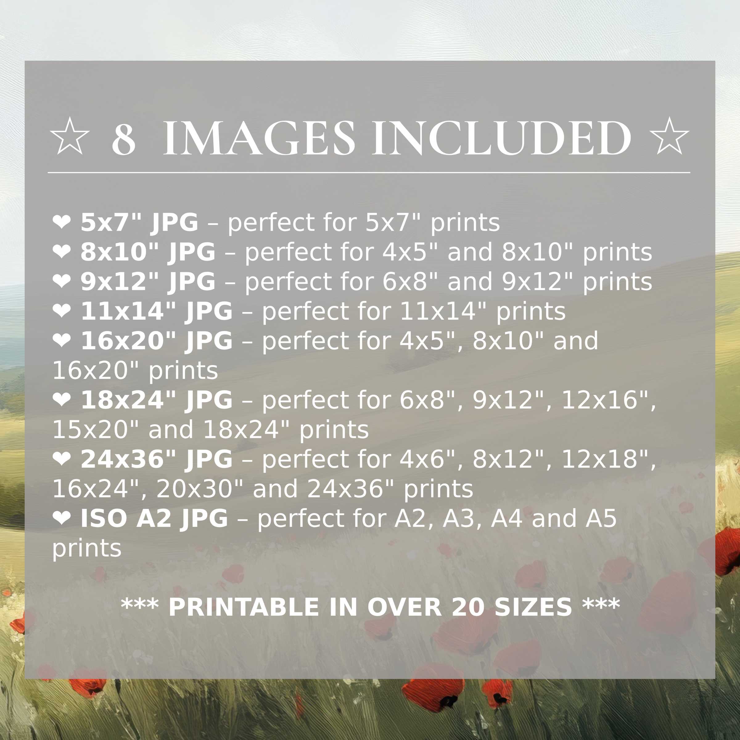 Spring digital print radiates calming greens and bold red blooms, enhancing modern interiors with effortless style; includes 8 high-quality sizes