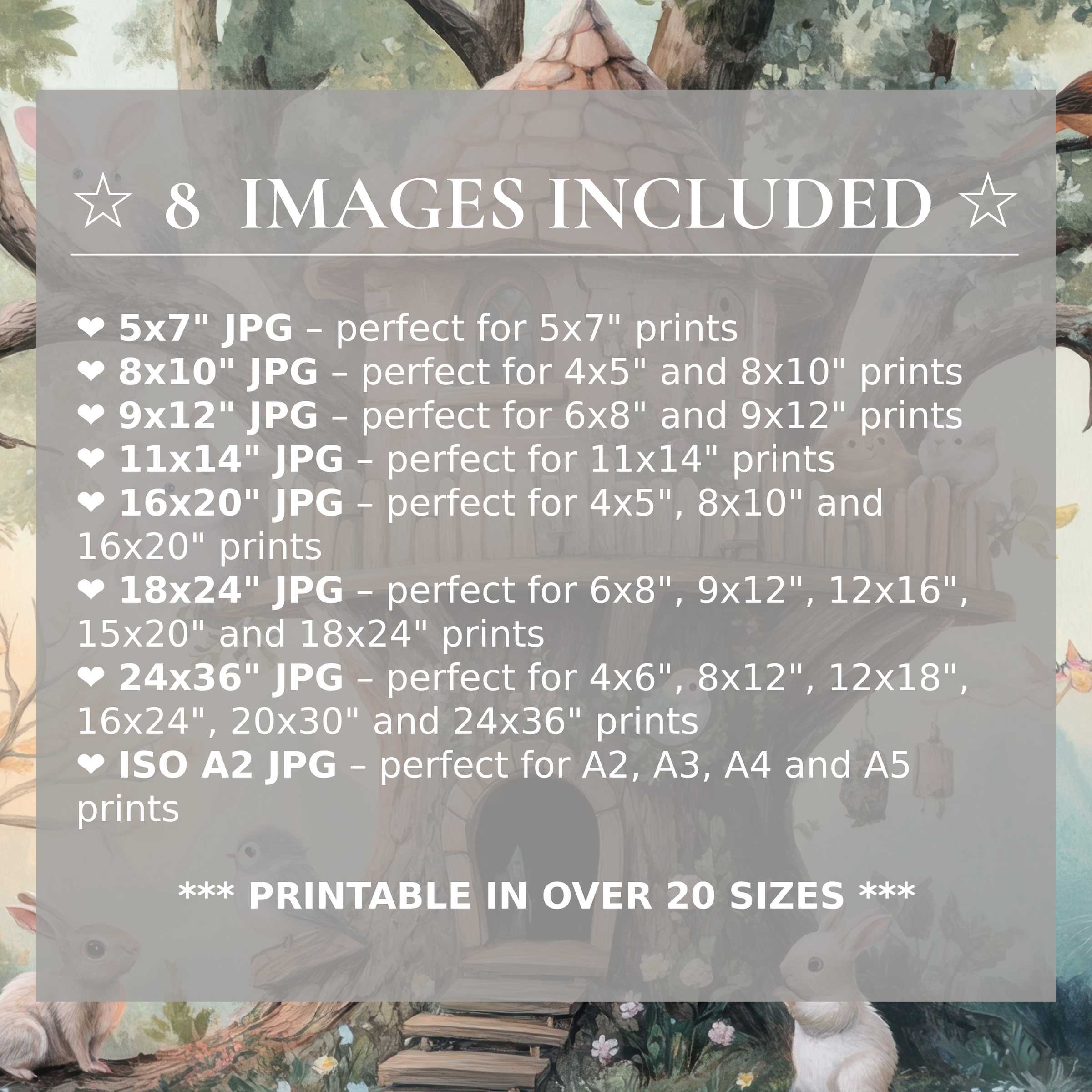 Nursery digital print with soothing earthy greens and soft pastels, offered in 8 high-quality sizes for versatile, elegant modern interiors