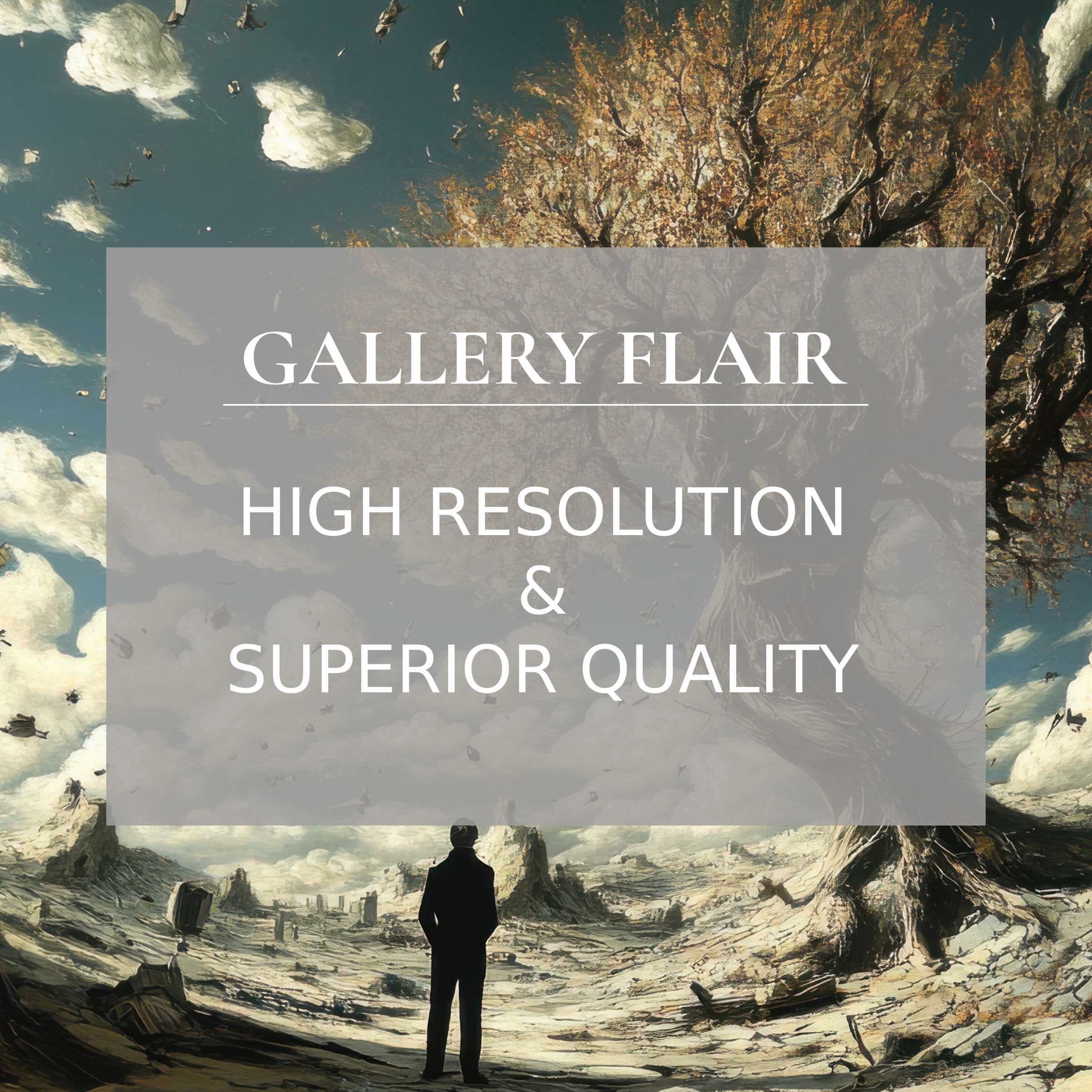 Modern printable art capturing a surreal, contemplative landscape with exquisite detail, elevating refined interiors