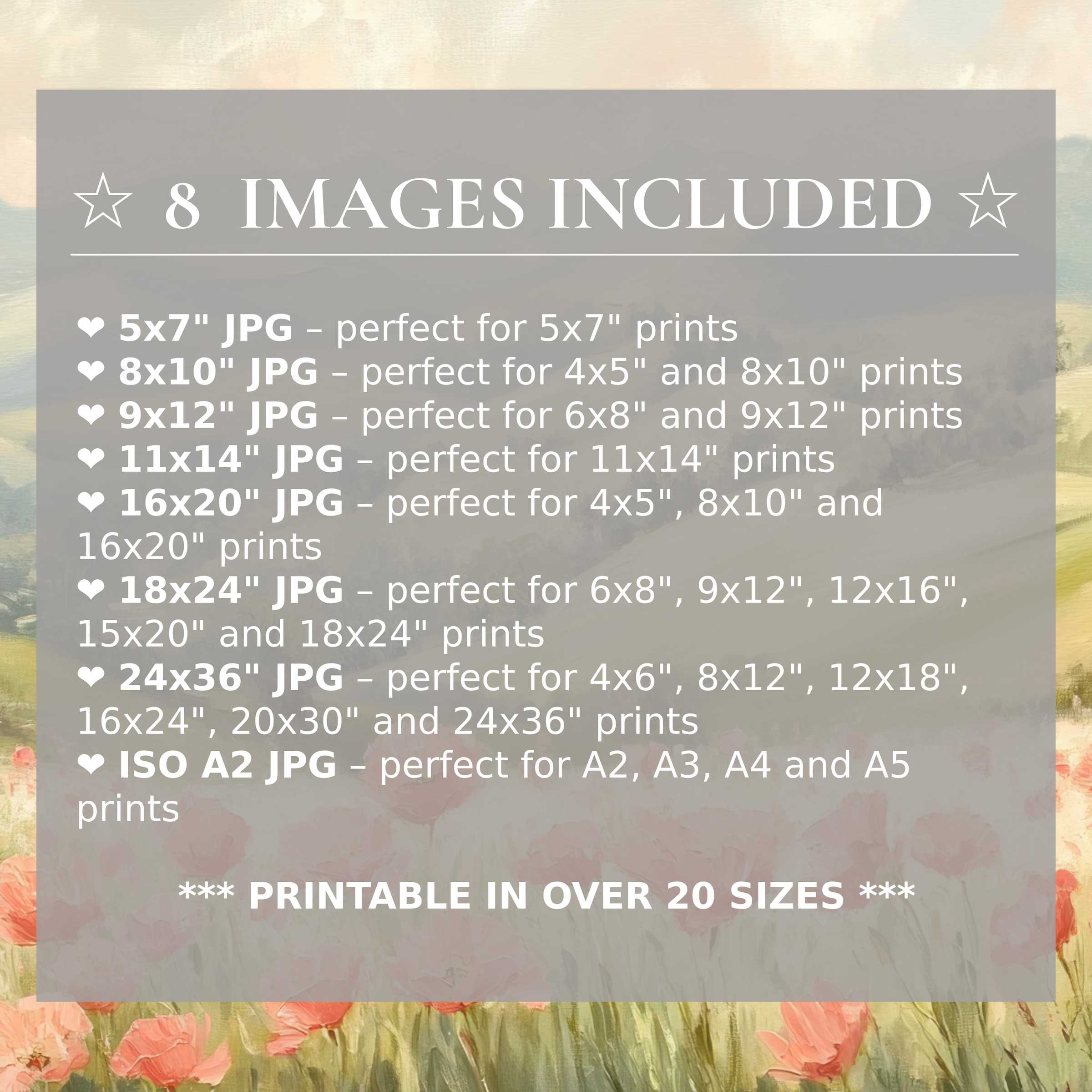 Spring digital print featuring radiant coral and soft green tones, delivered in 8 high-quality sizes for versatile, elegant modern interiors