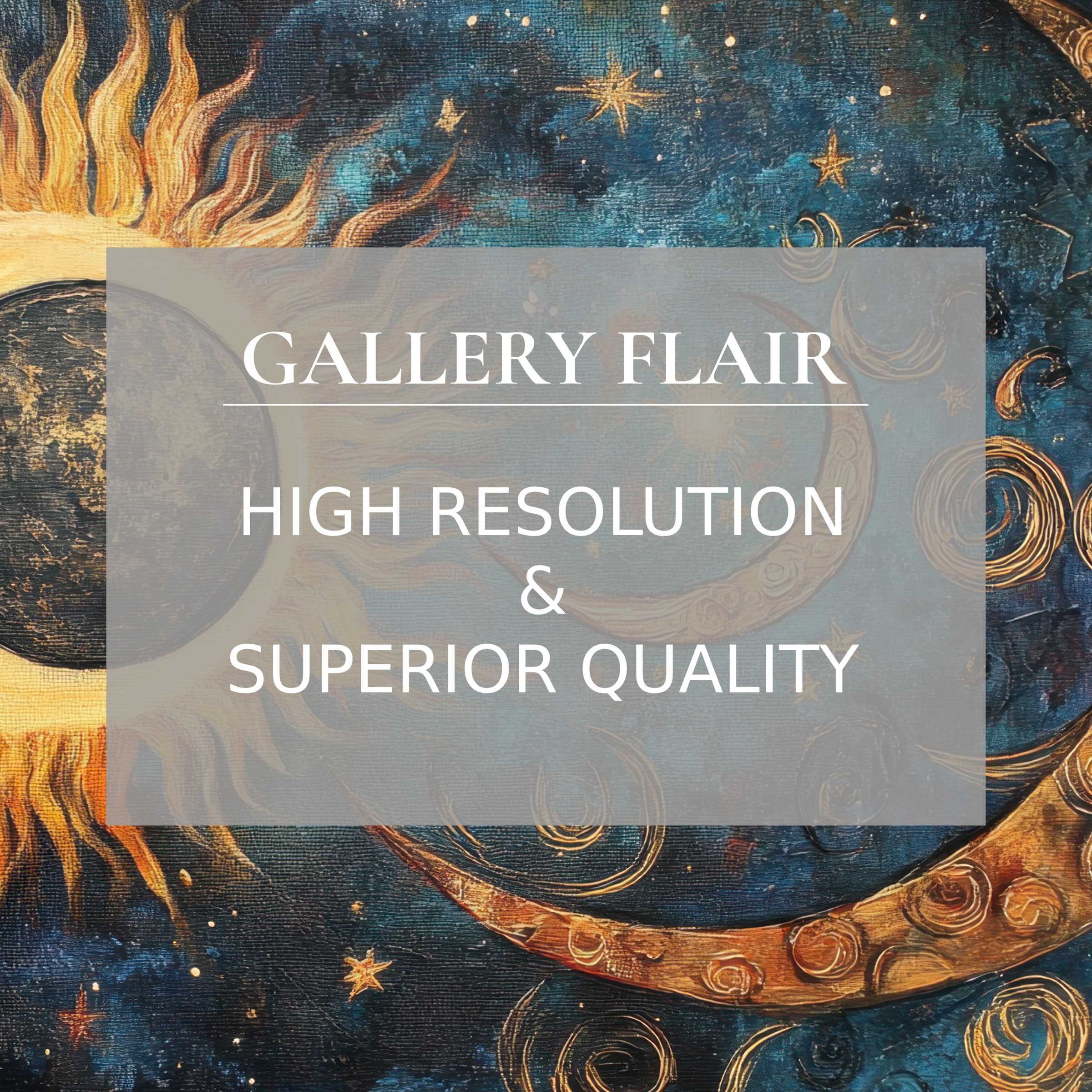 Elegant celestial boho Frame TV picture with vivid colors, intricate details, and refined high-resolution clarity