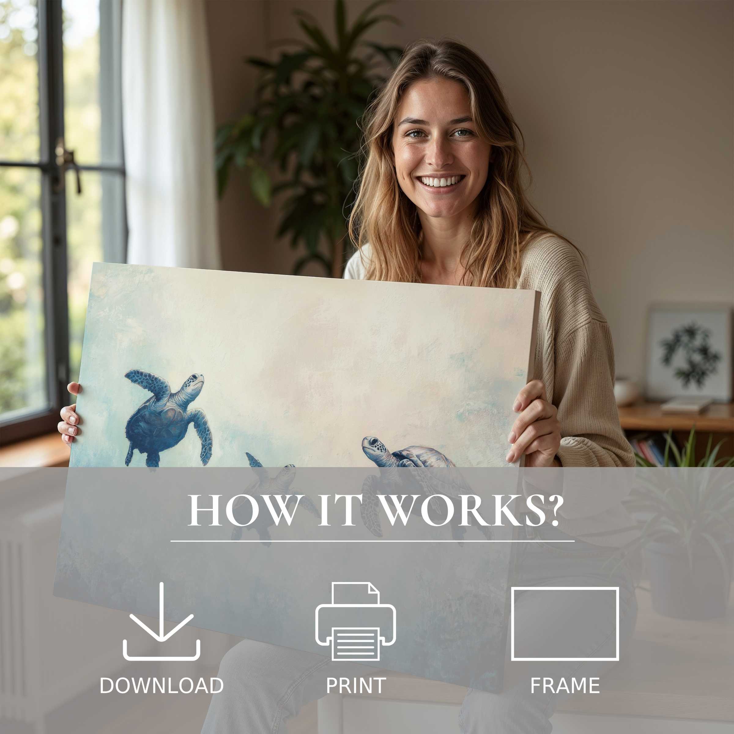 Radiate joy and calm with this beach digital art print, seamlessly elevating modern interiors through effortless elegance