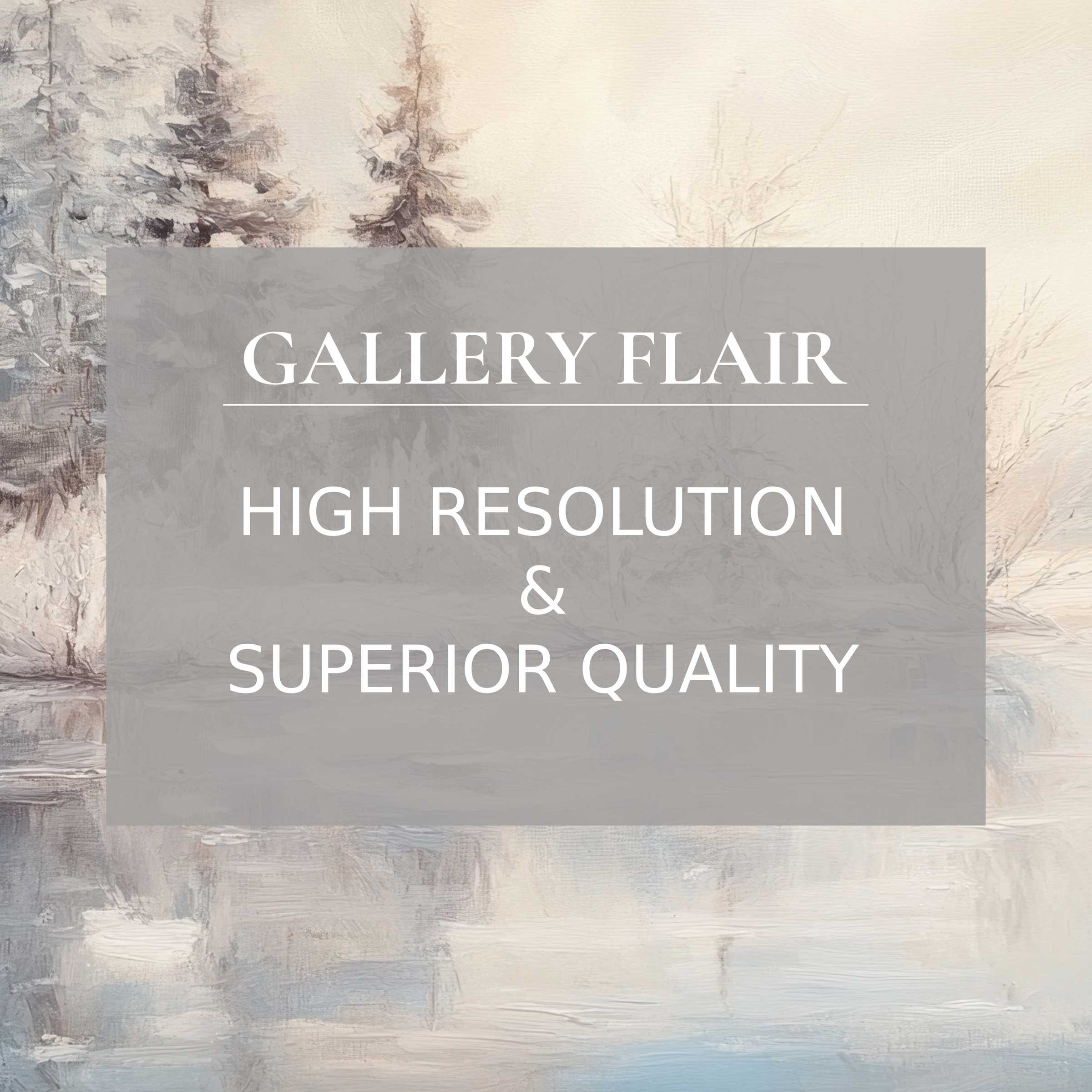 Winter printable art capturing serene snowy pines in exquisite detail, elevating modern interiors with calming, premium elegance