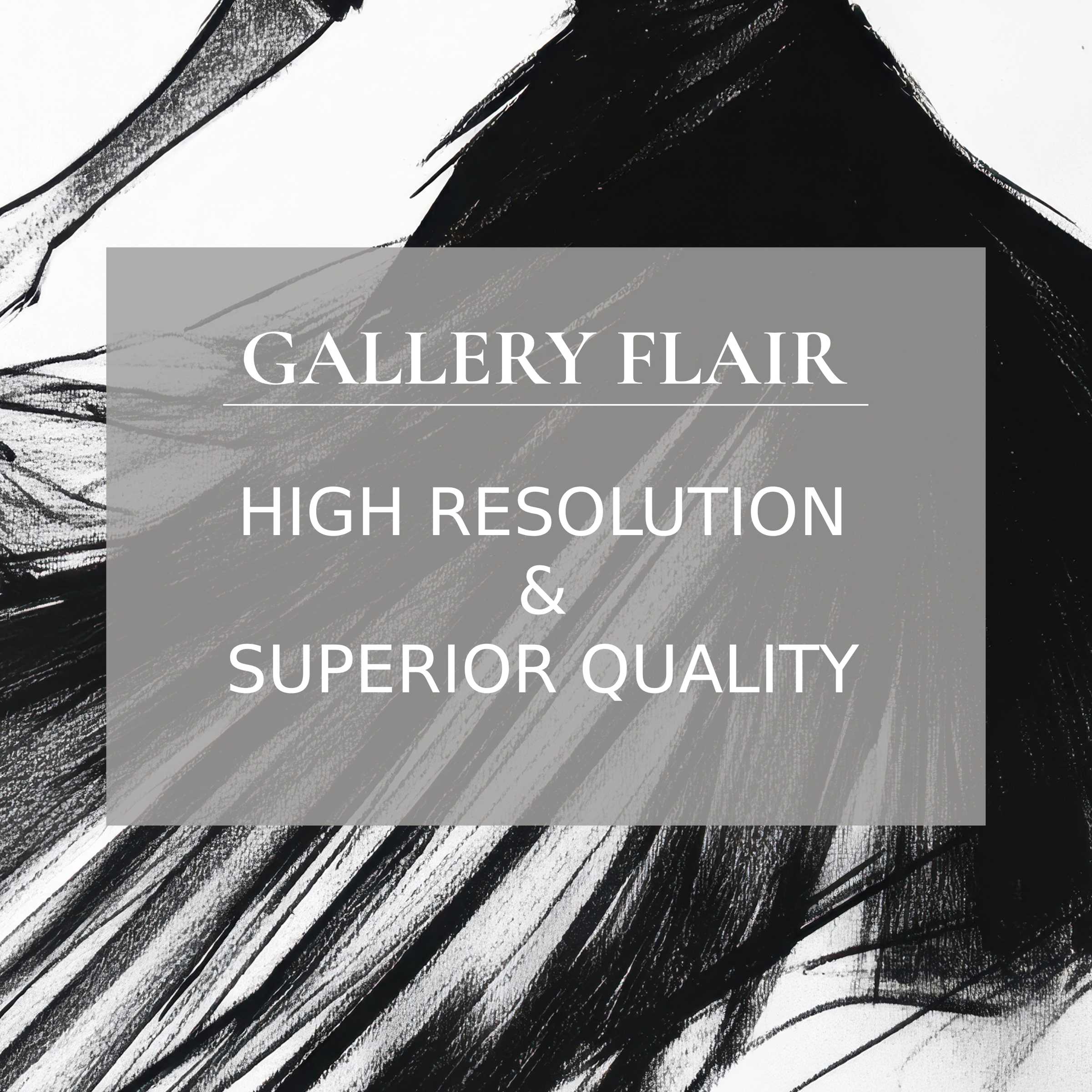 Elegant black and white Frame TV picture with refined brush strokes, high resolution, and crisp visual clarity for modern decor