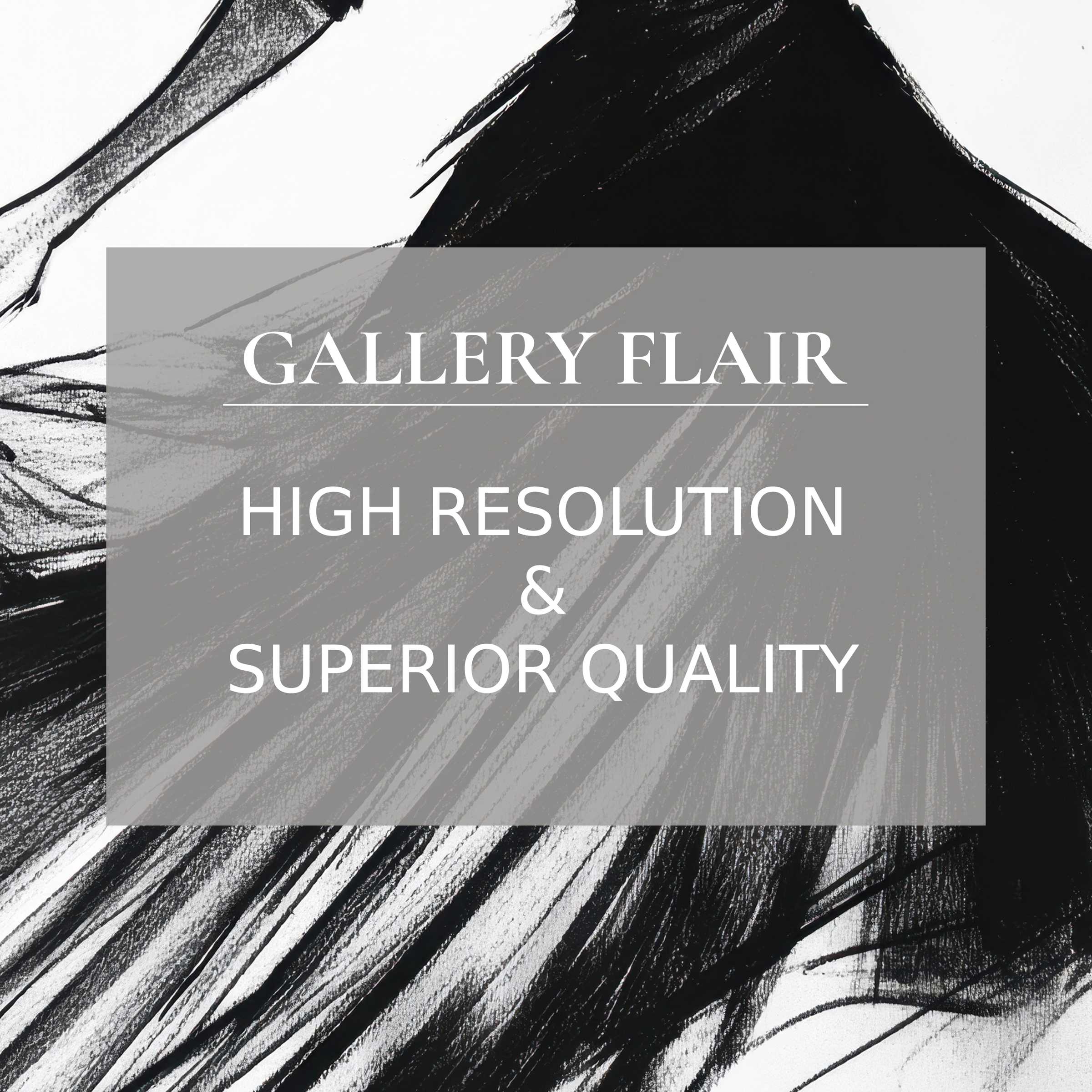 Black and white printable art with bold brushstrokes, creating a striking, sophisticated ambiance for modern interiors