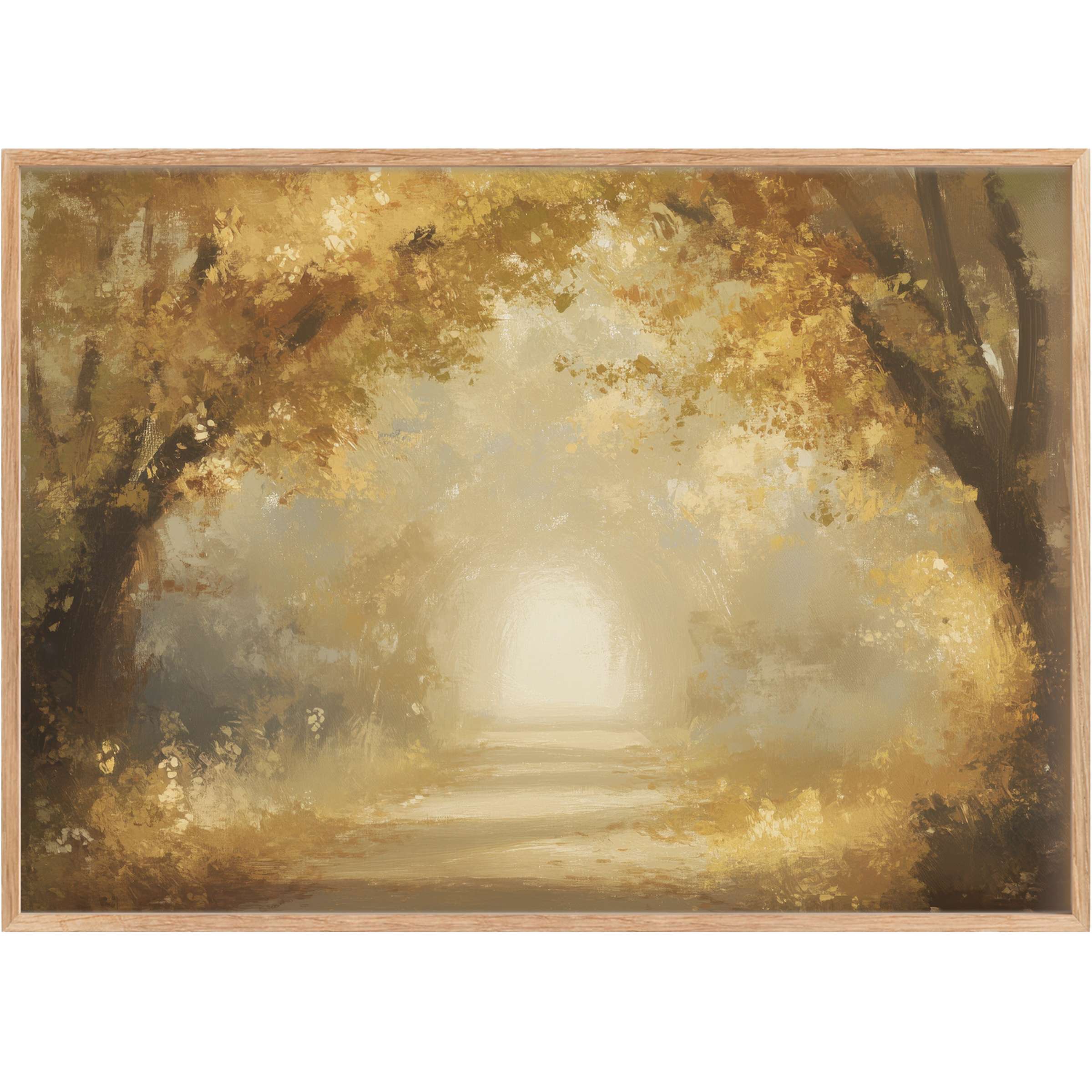 Golden-hued fall printable wall art radiates warmth and tranquility, evoking serene autumnal elegance in any space