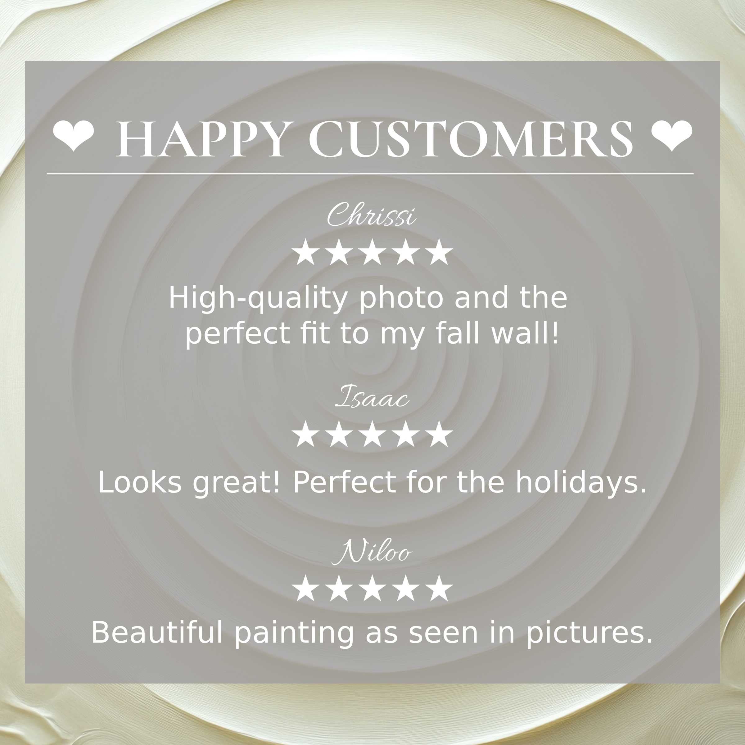Neutral art for Frame TV with abstract spiral waves; happy customer reviews build trust and highlight elegance