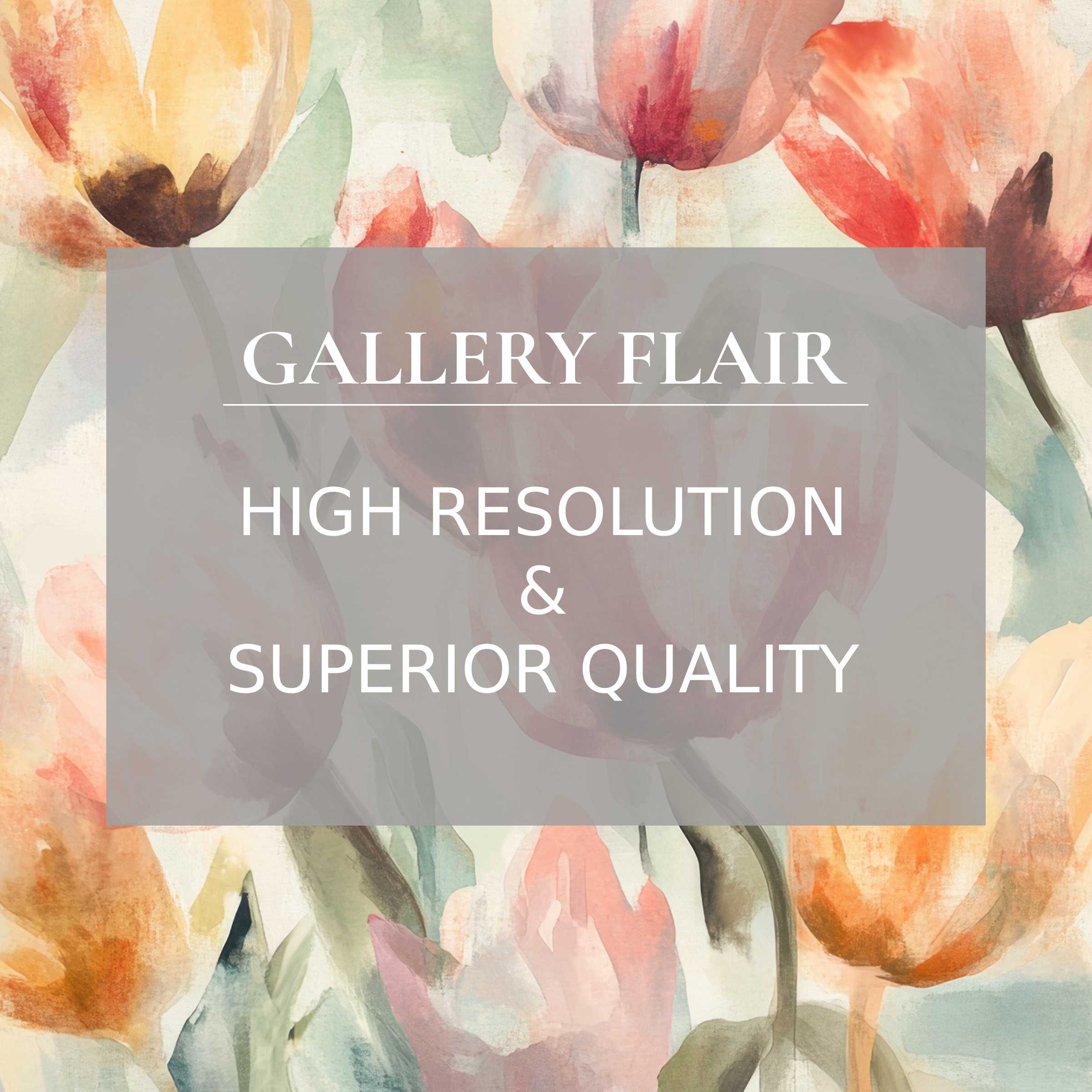 Elegant floral printable art with soft watercolor tulips in warm tones, offering a calming, radiant ambiance and refined detail perfect for sophisticated modern interiors