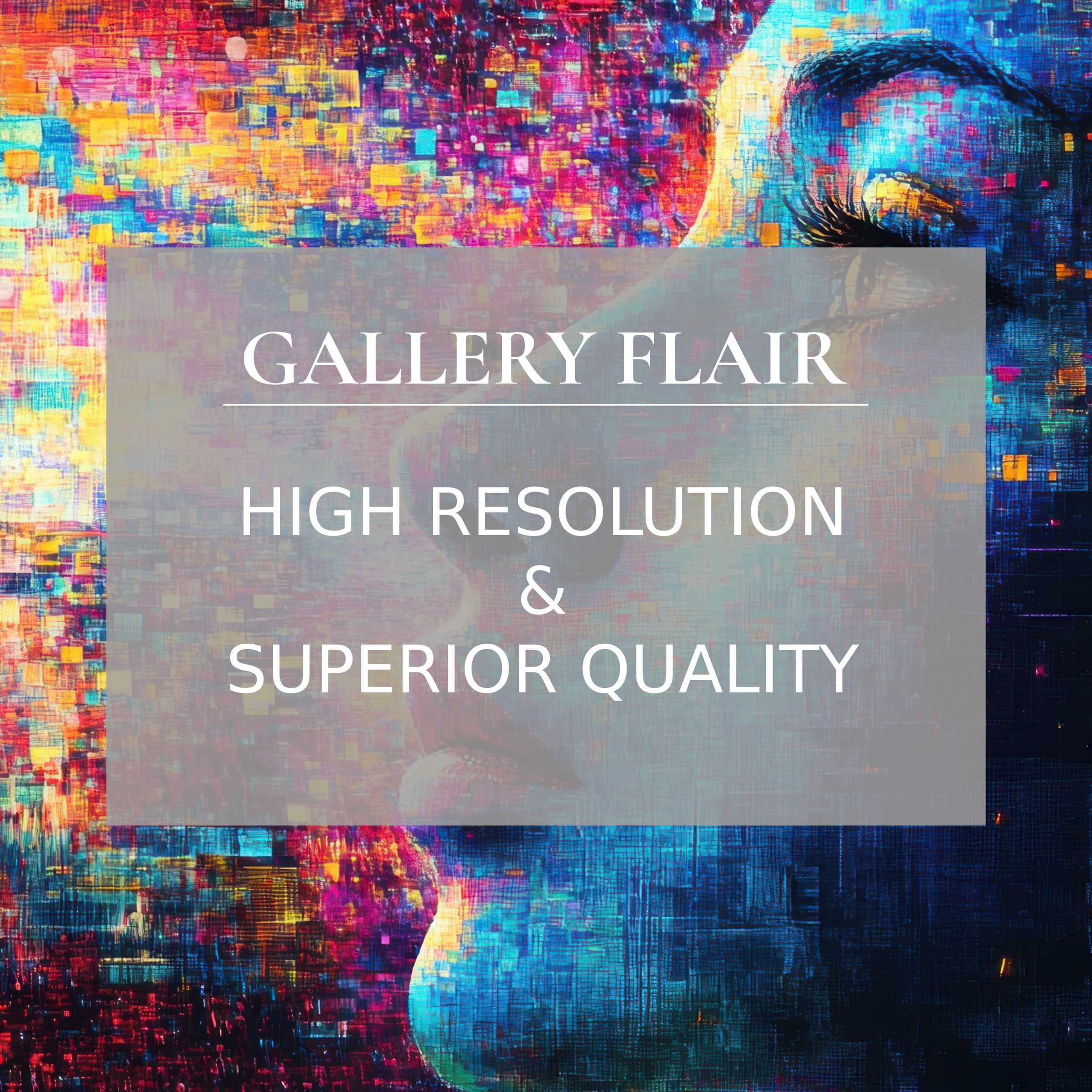 Vibrant modern printable art with radiant hues and intricate detail, elevating stylish interiors with bold, gallery-quality ambiance