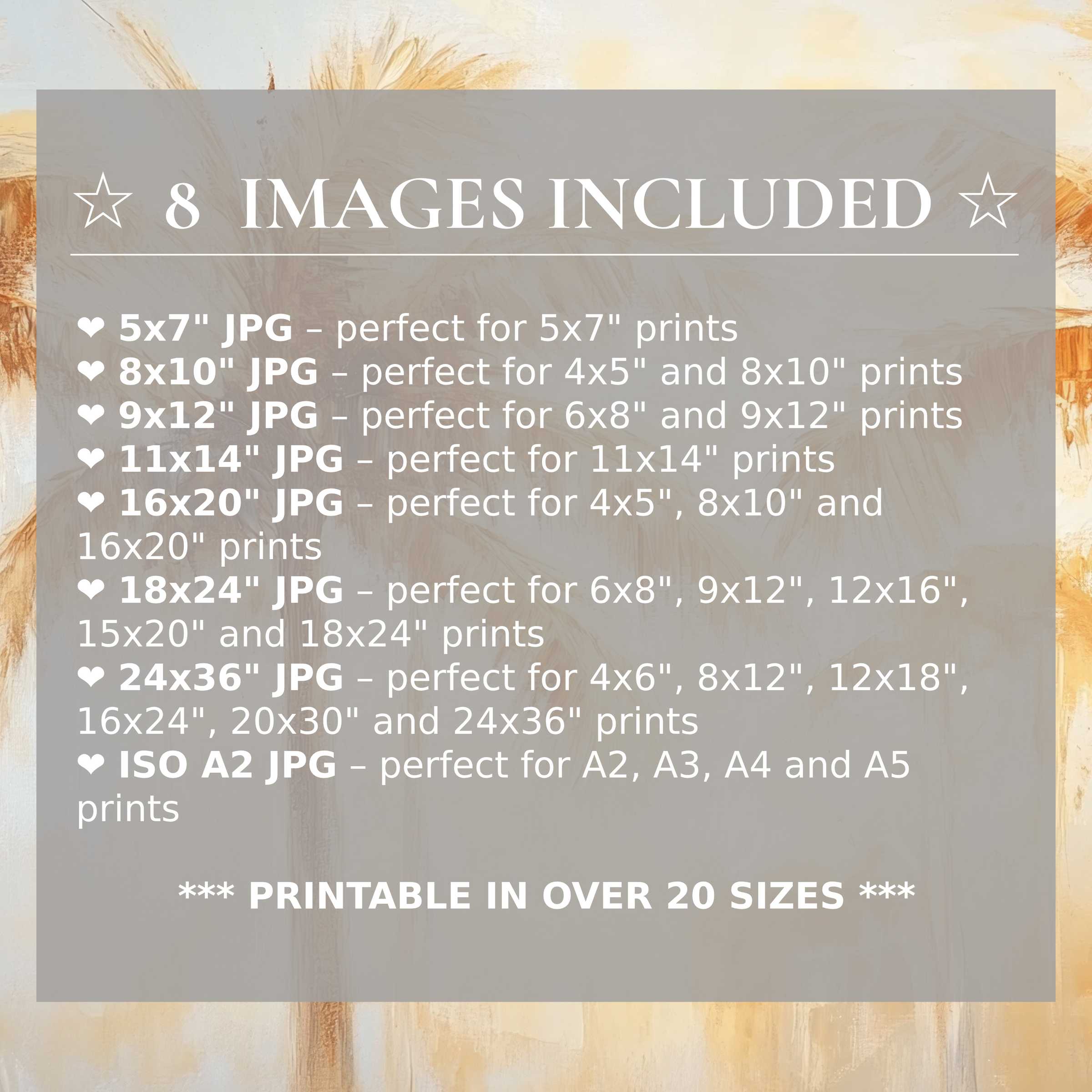 Radiant summer digital print in warm golds and soft neutrals, offered in 8 premium high-res sizes to elevate modern interiors with effortless style and versatility