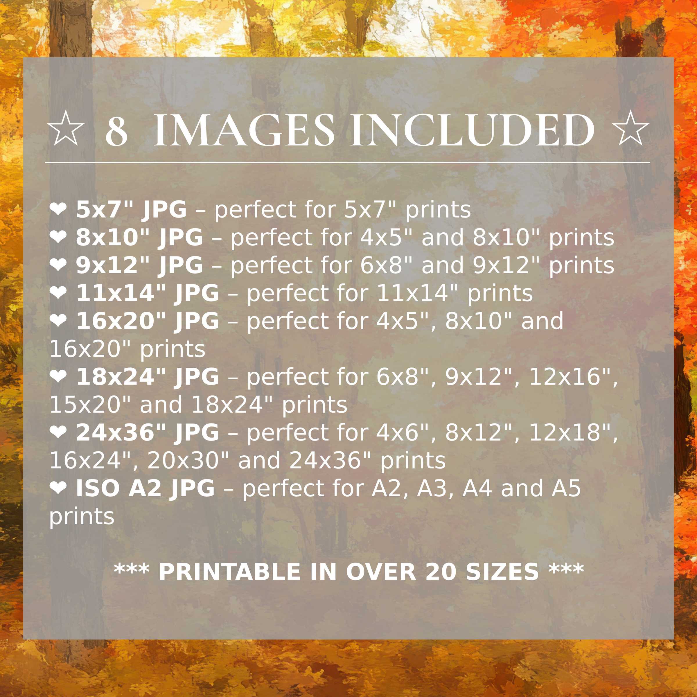 Radiant landscape digital print in warm orange and golden hues evokes calm sophistication, elevating modern interiors with 8 high-quality sizes included