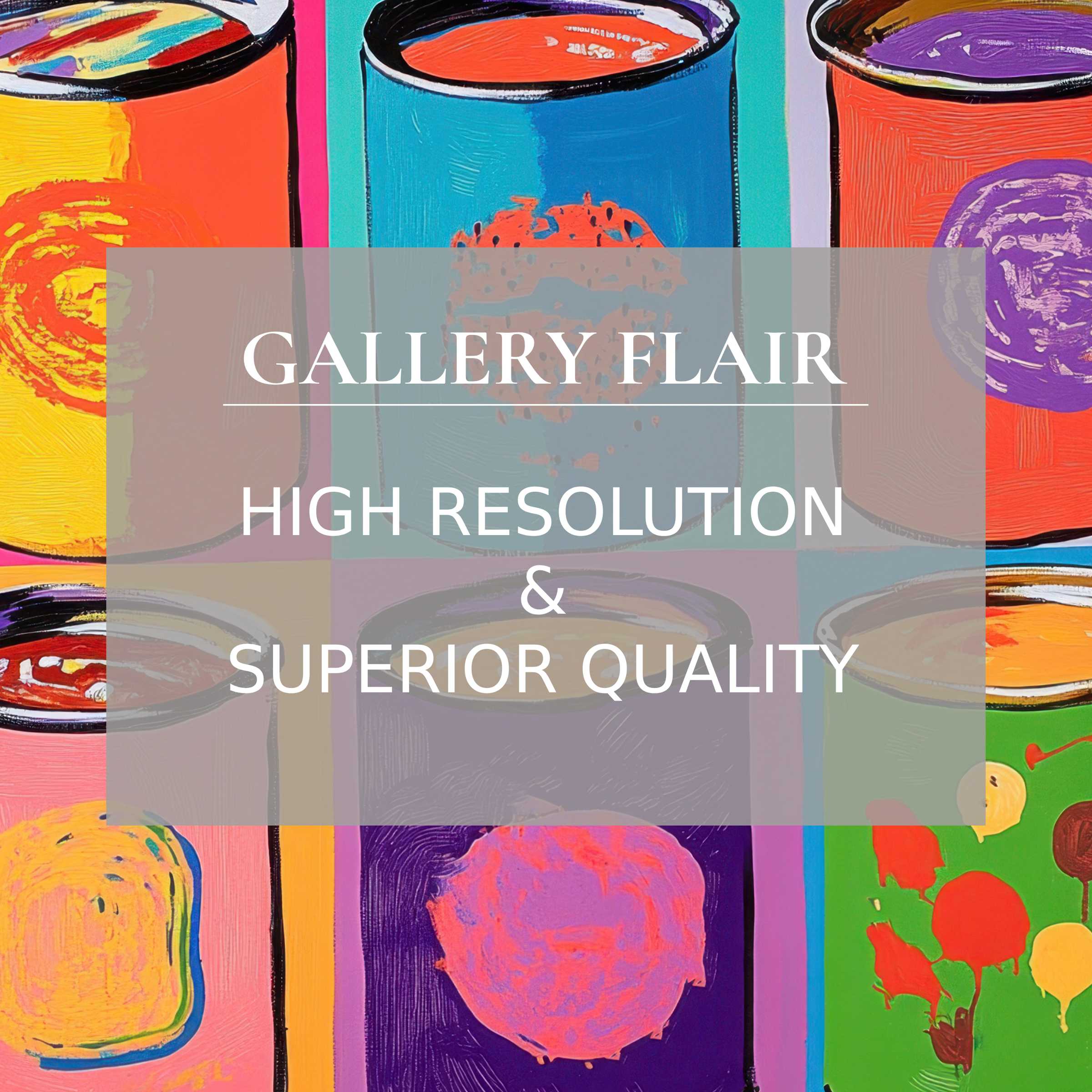 Vibrant pop art Frame TV picture featuring bold colors and textures, delivering crisp resolution and refined visual elegance