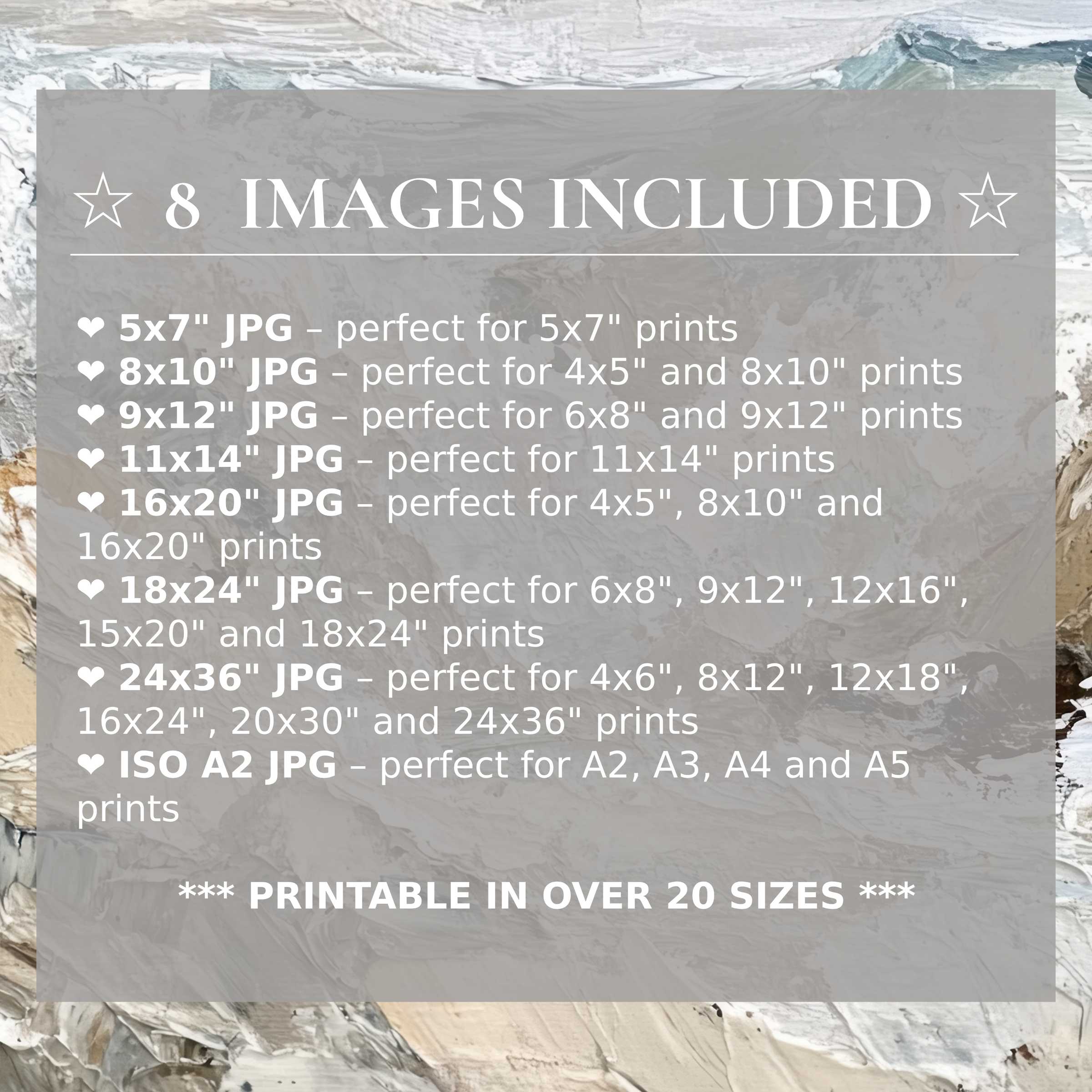 Radiant beach digital print in serene blues and sandy hues, elevating modern interiors with style and 8 included high-quality sizes