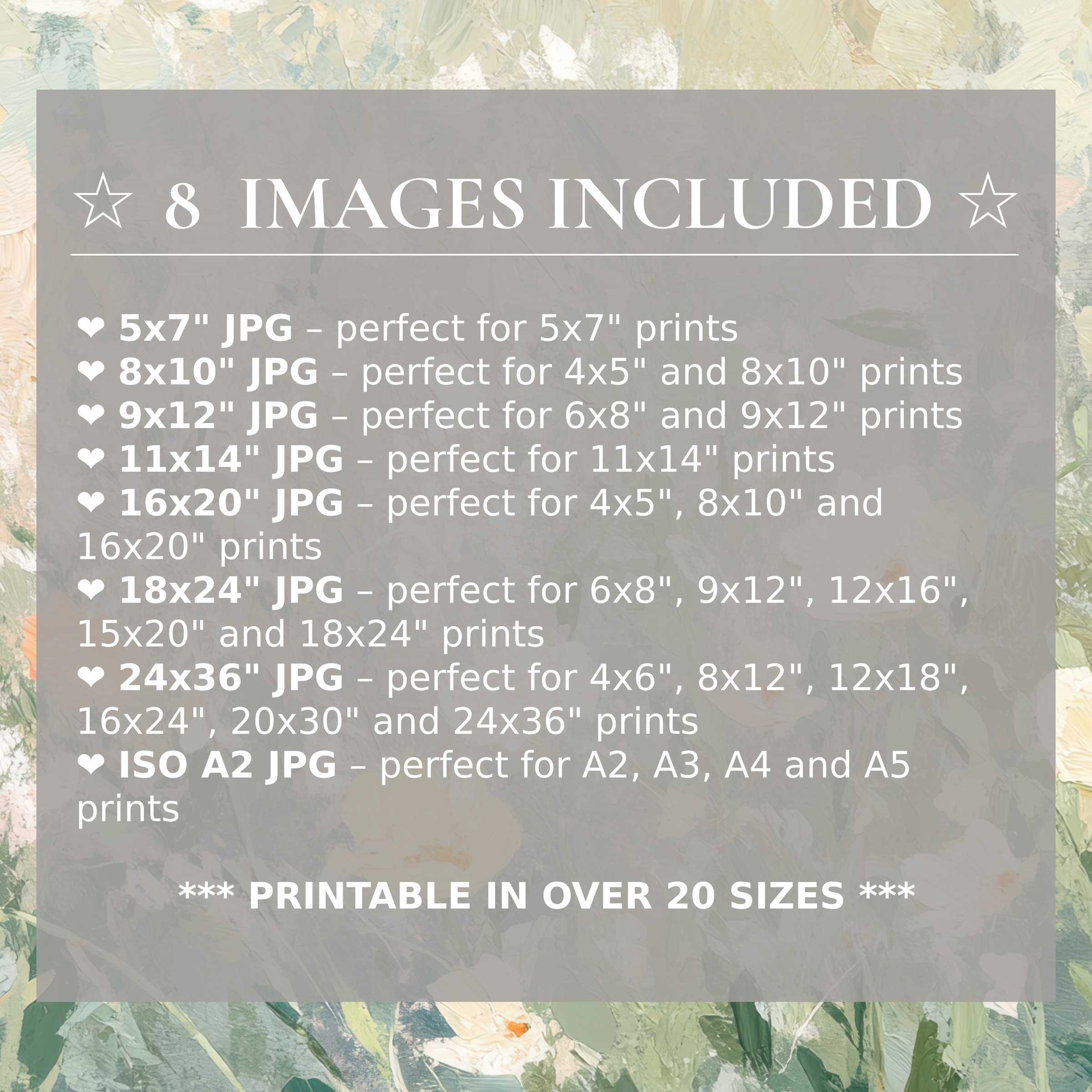 Floral digital print radiates serene blues and gentle greens, elevating modern interiors with effortless style; includes 8 high-quality sizes