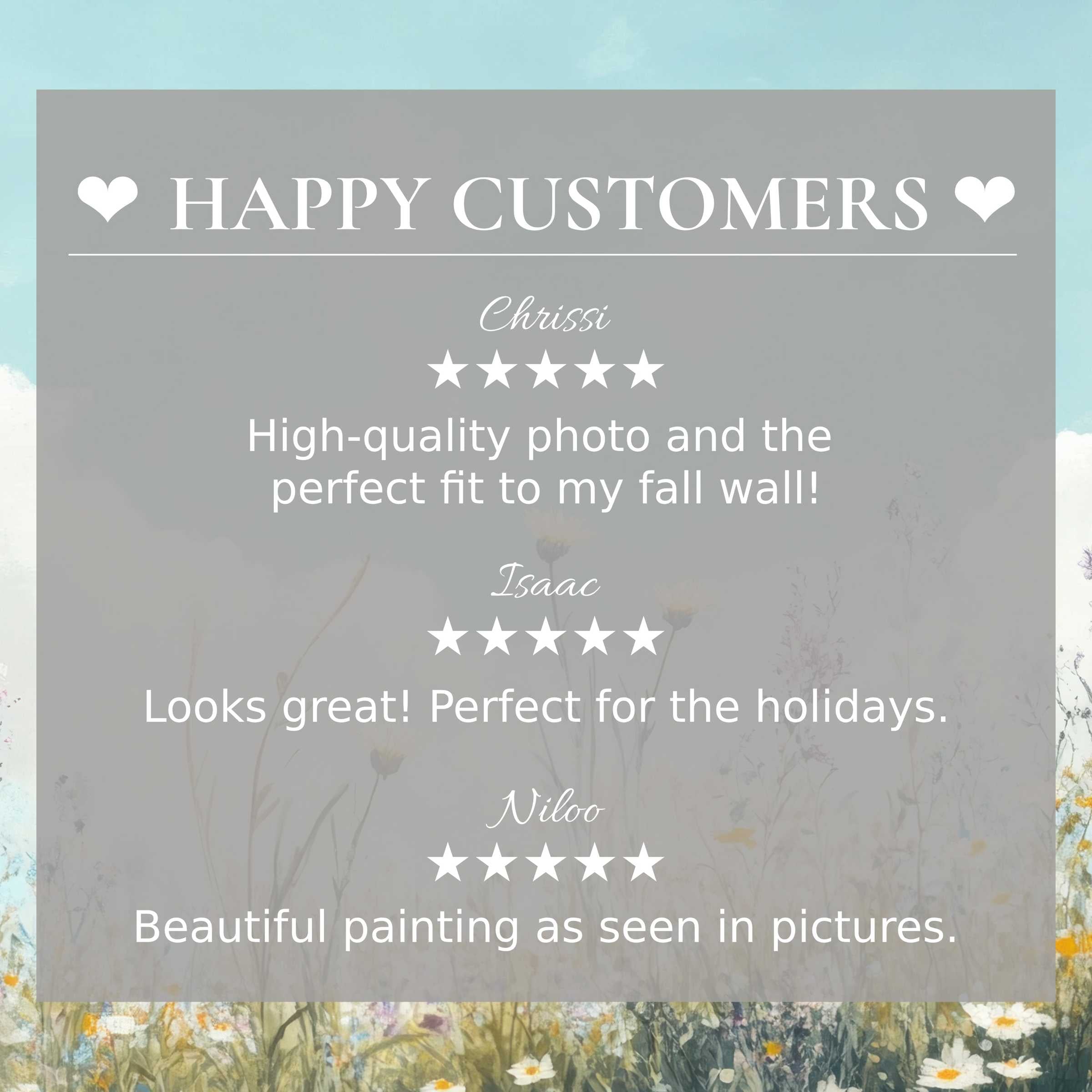 Elegant summer art for Frame TV with soft floral background; happy customer reviews foster trust and refined style appeal