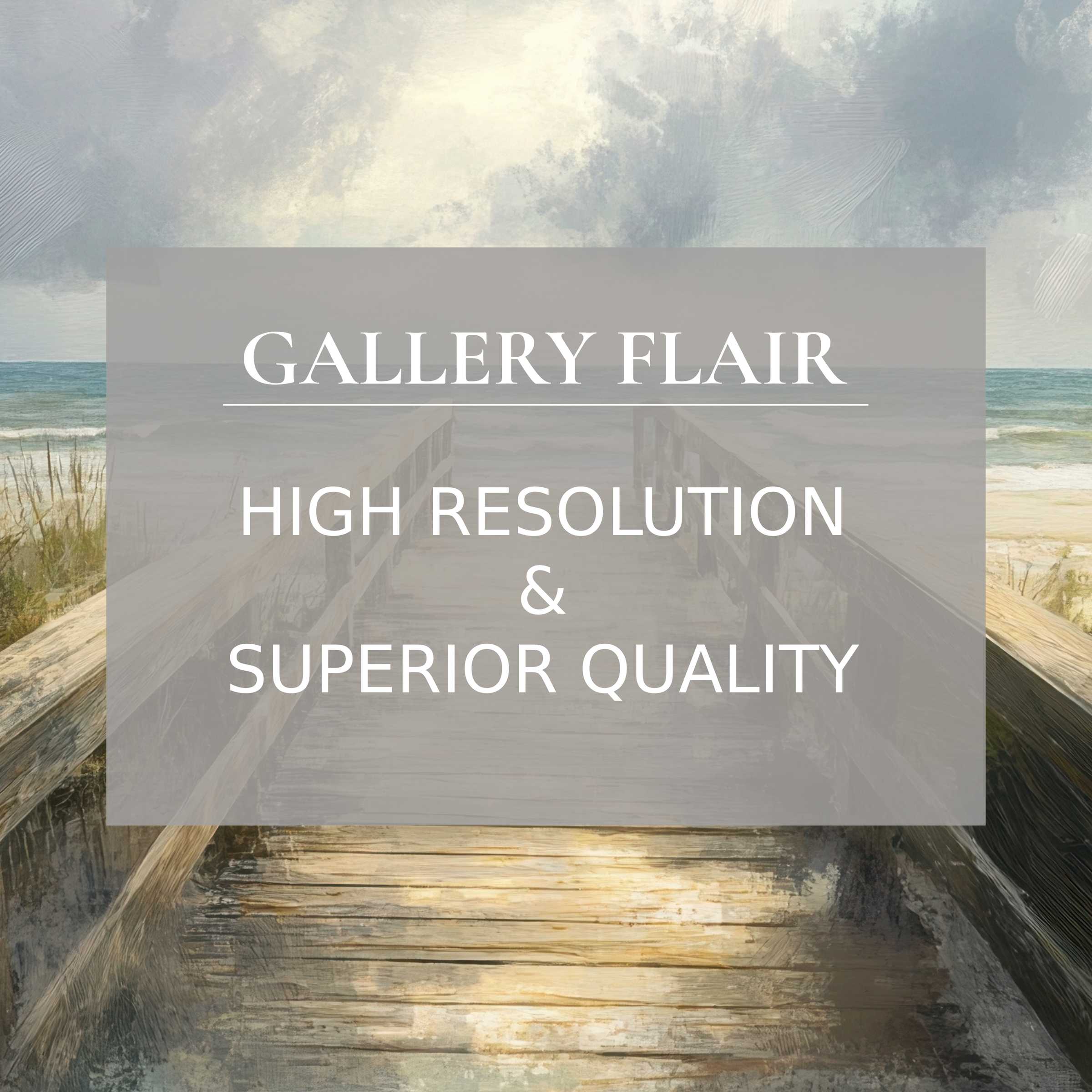 Calming beach printable art capturing a sunlit boardwalk to ocean waves, elevating modern interiors with refined detail and serene ambiance