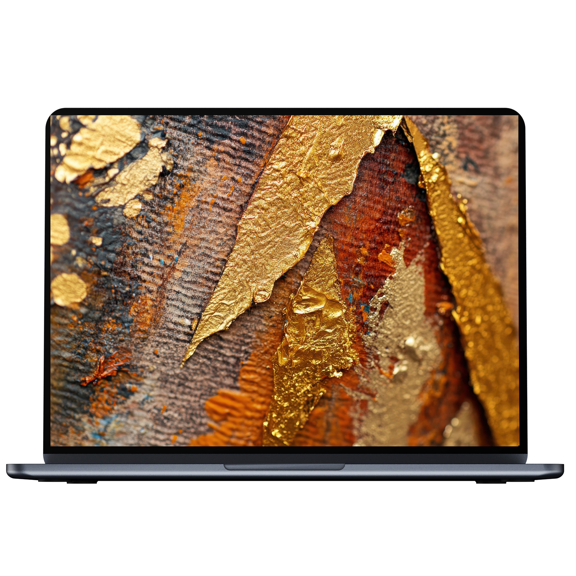 Elegant abstract desktop wallpaper with rich gold and earthy textures, perfect digital download for PC, Laptop, or Mac screens