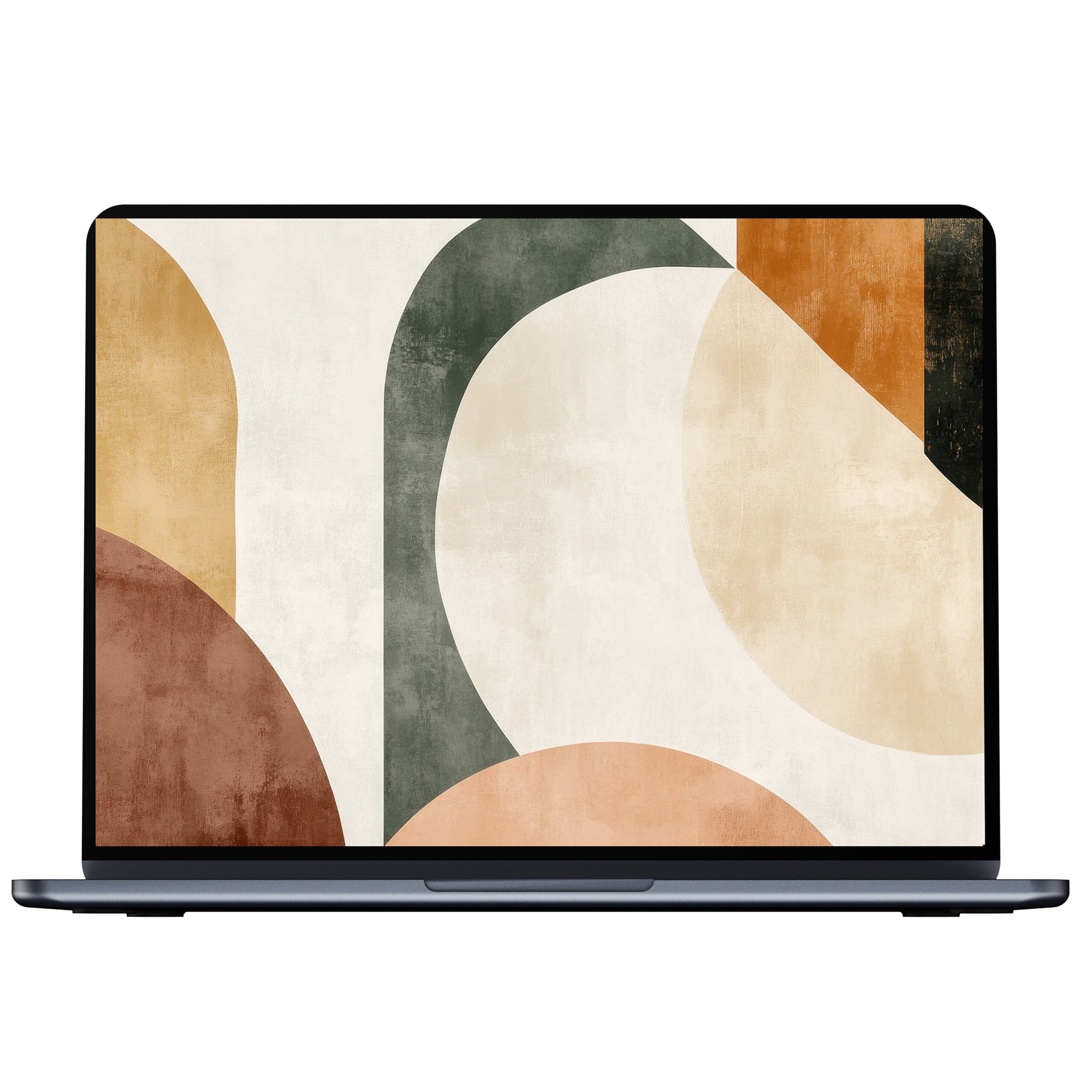 Elegant abstract desktop wallpaper digital download with earthy tones and soft textures, perfect for PC and laptop tranquility