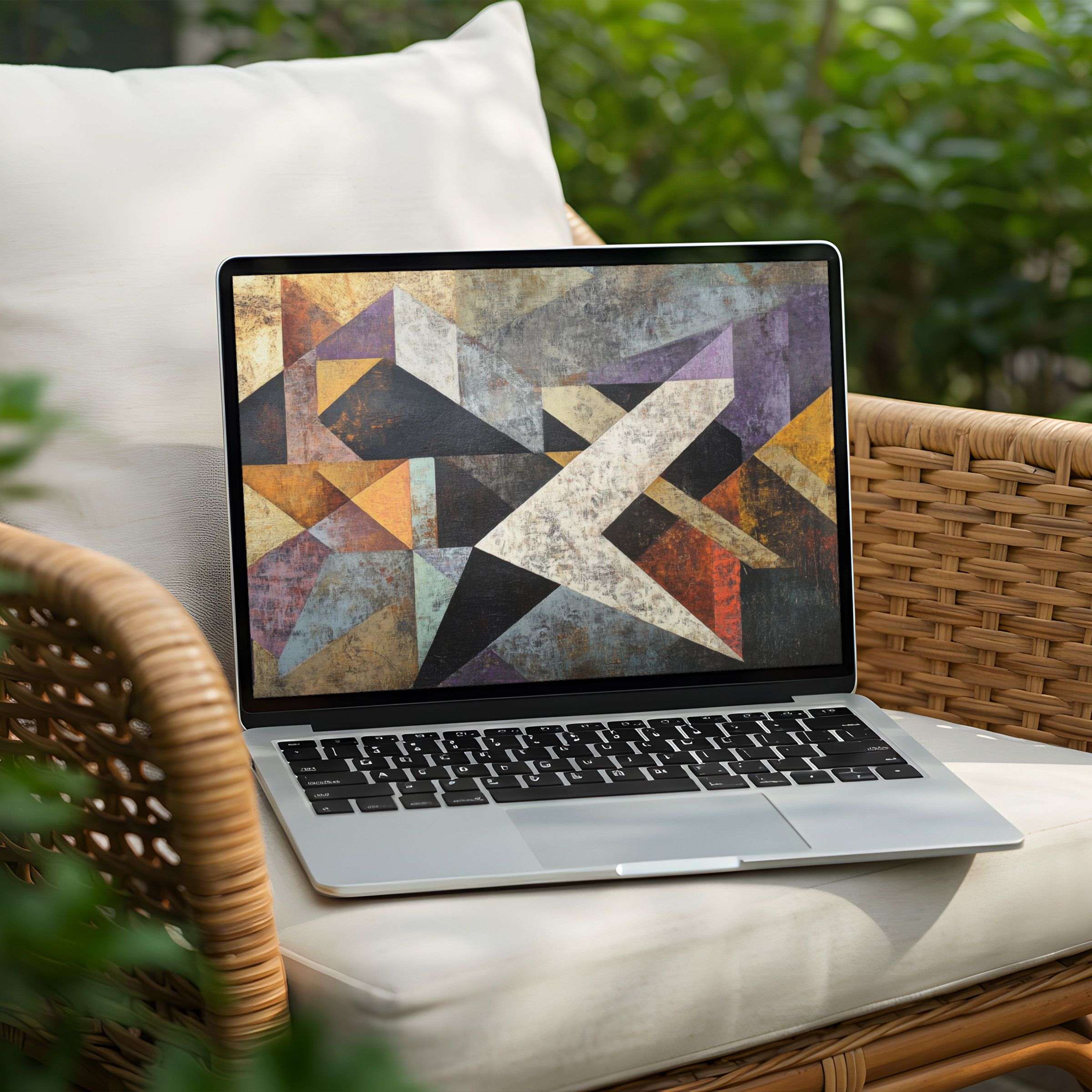 Chic and calming abstract desktop background for PC or Laptop available as an instant download to inspire mindful elegance