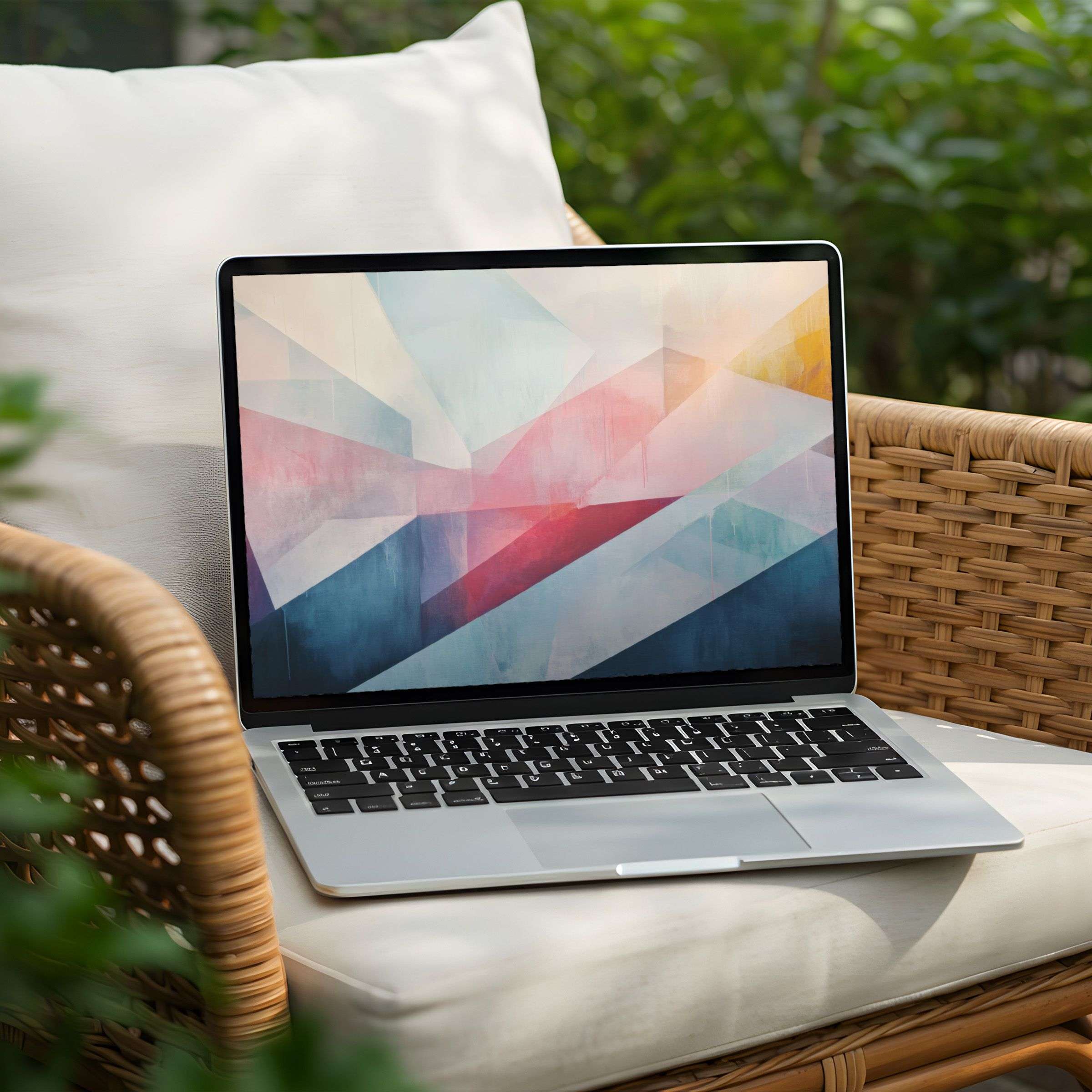 Elegant geometric desktop background for PC and Laptop offering instant download inspiring a sense of calm and mindfulness