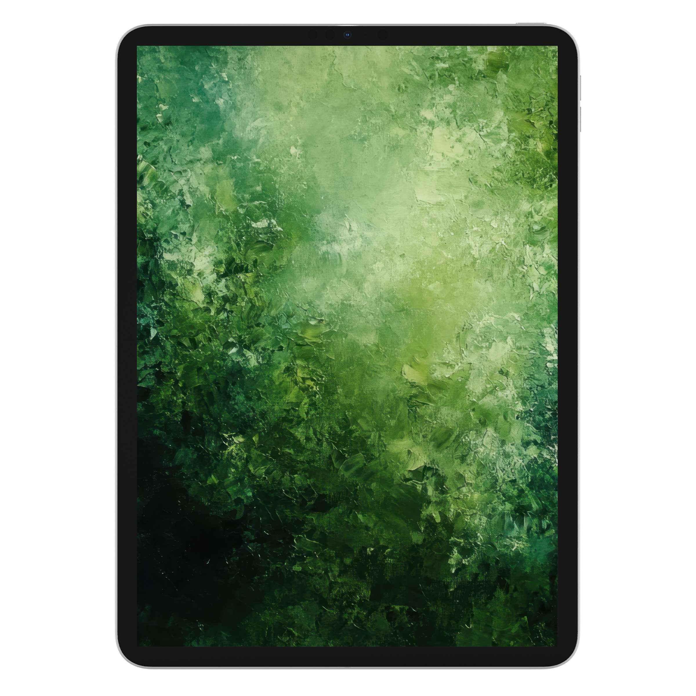 Lush green abstract iPad wallpaper offers an inspiring digital download for tablet backgrounds, blending elegance with serene textures