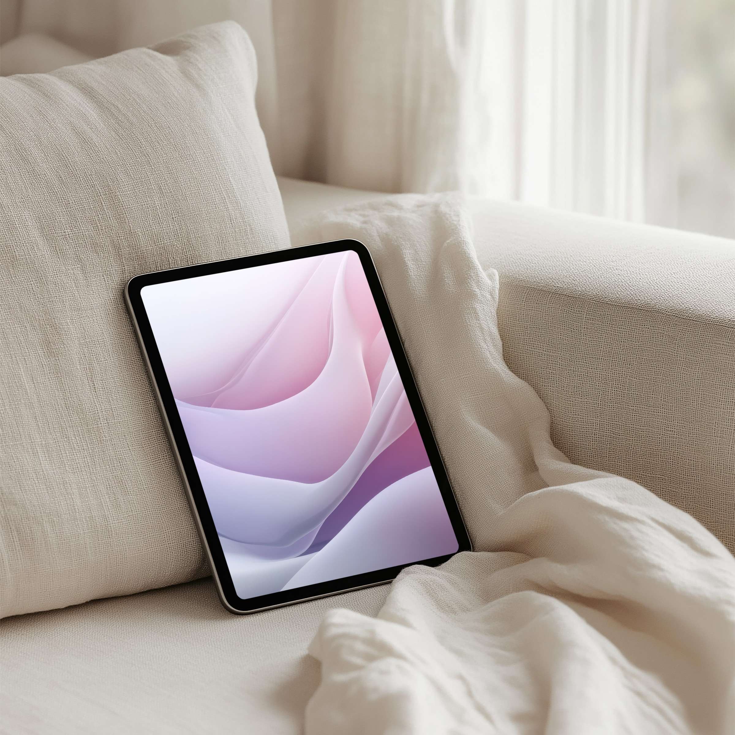 Elegant pastel iPad background for instant download enhances calm and beauty on any tablet including Samsung and Android