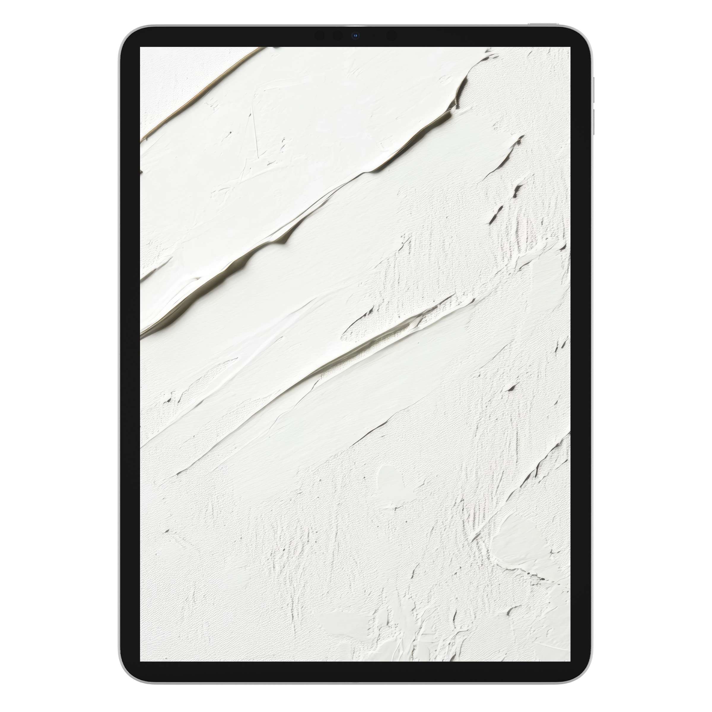 Textured abstract iPad wallpaper in calming white tones enhances tablet background elegance, available as a digital download art piece