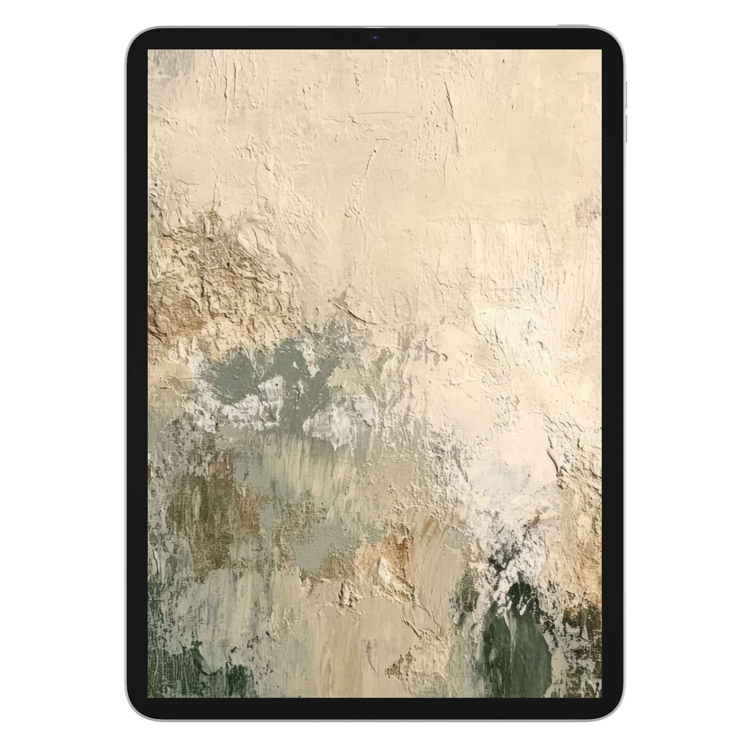 Elegant abstract iPad wallpaper with earthy textures, ideal digital download for calming tablet backgrounds in serene modern style