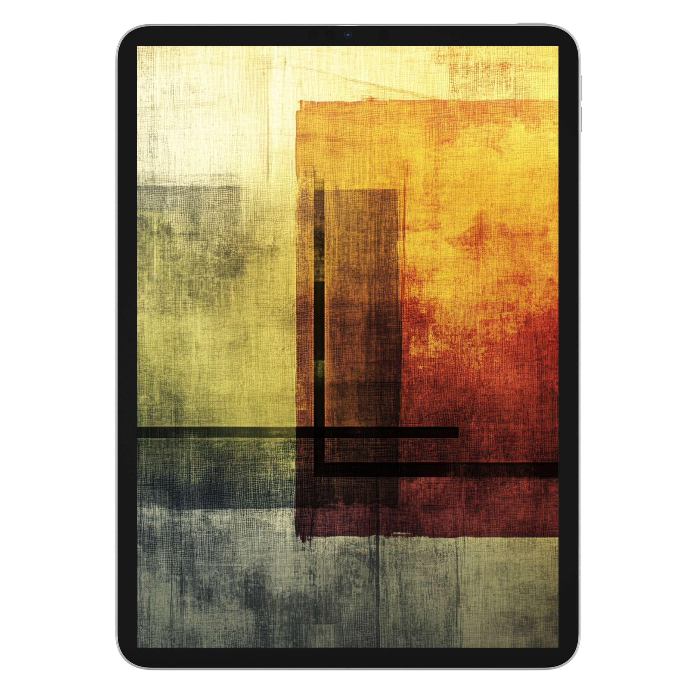 Elegant abstract iPad wallpaper featuring warm earth tones and textured design, perfect digital download for tablet background use