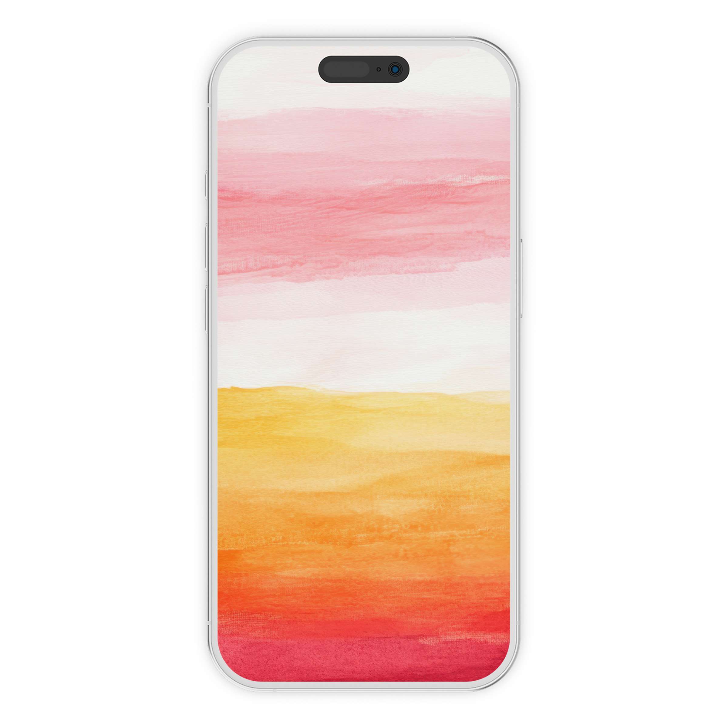 Warm abstract iPhone wallpaper in peach and gold gradient for phone background, digital download for serene elegance and style