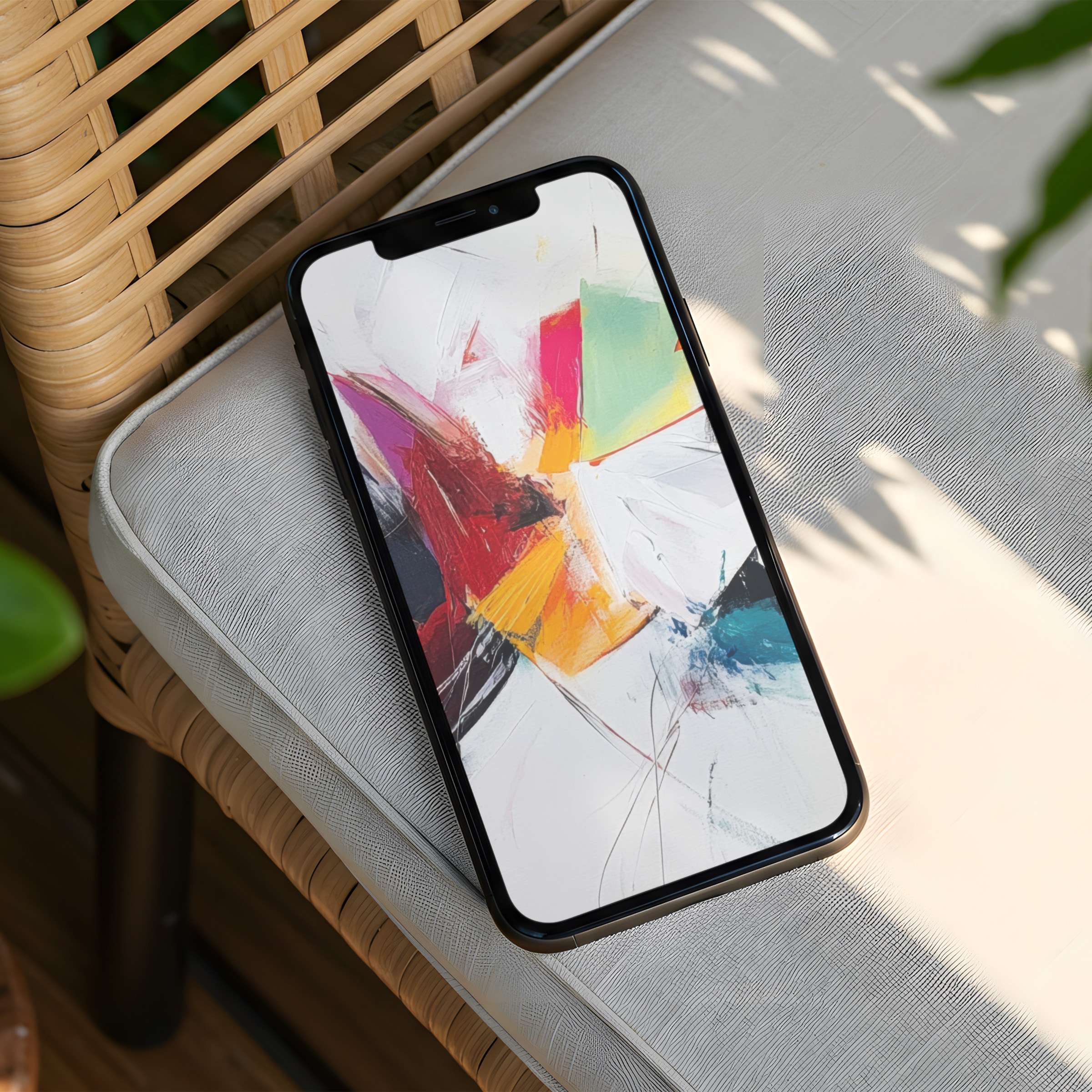 Elegant abstract art iPhone background for instant download on phones evokes calm and inspiration with vibrant colors and textures