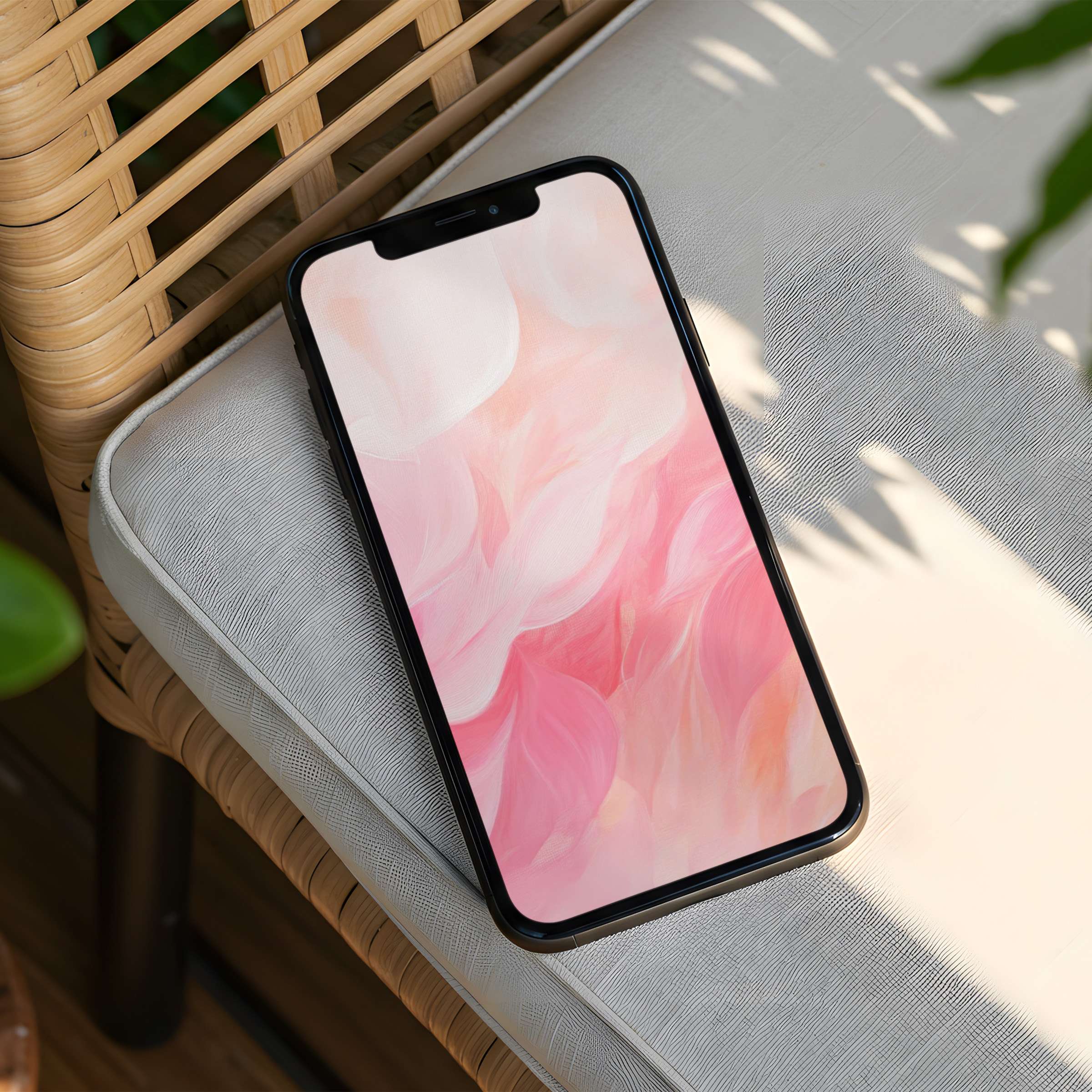 Elegant pink abstract iPhone background offers instant download for your phone creating a calm, inspiring, and stylish ambiance