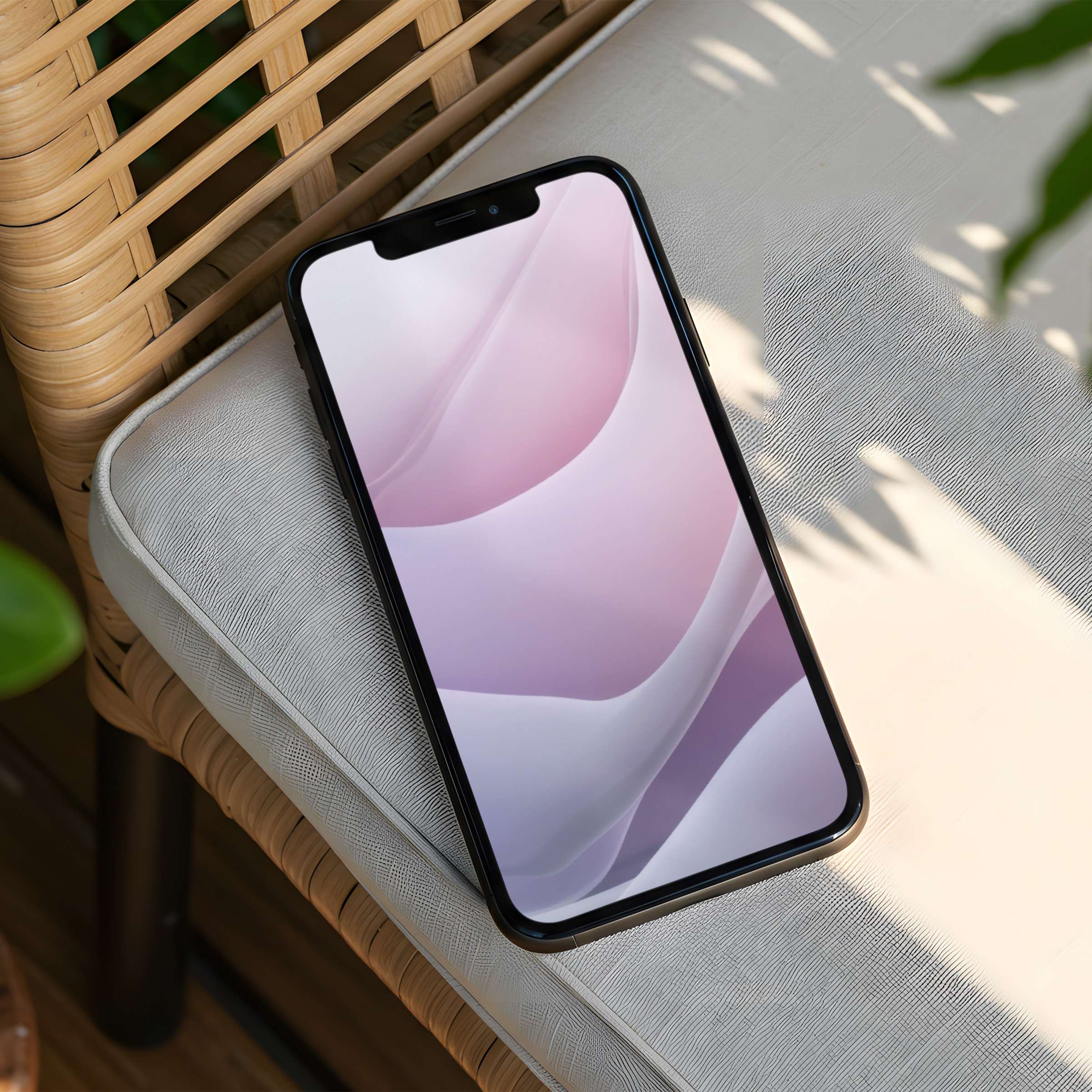 Elegant pink and white abstract iPhone background for instant download offers calm aesthetics and fits any phone with ease
