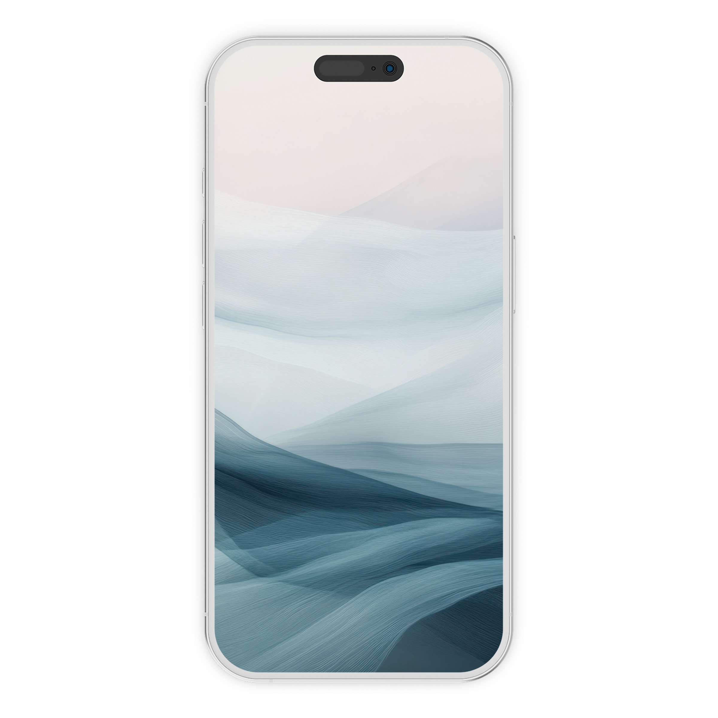 Elegant abstract iPhone wallpaper featuring calming blue waves on a minimalist background perfect for any phone digital download