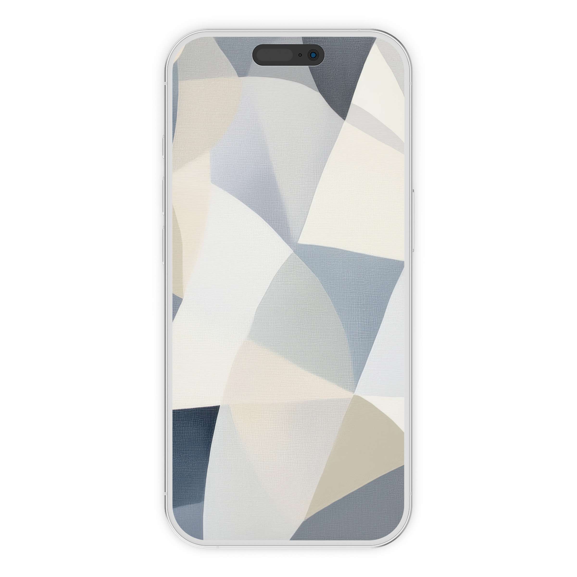 Elegant abstract iPhone wallpaper featuring soft geometric patterns in muted tones offers a calming phone background perfect for digital download