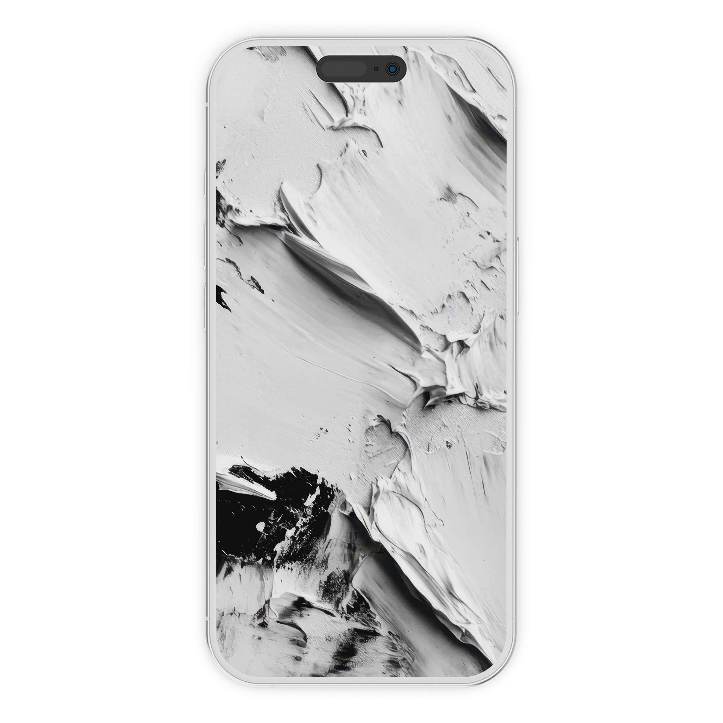 Abstract iPhone wallpaper showcasing elegant black and white textures, perfect phone background for a calming digital download experience