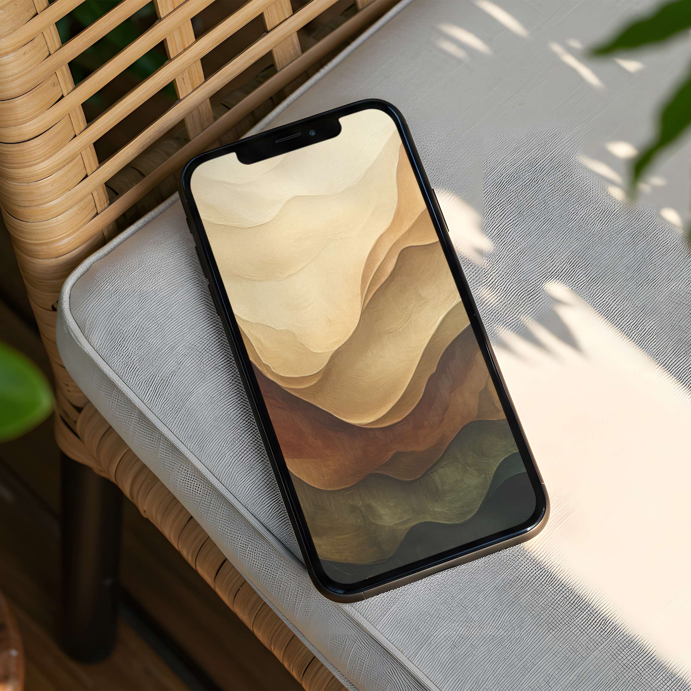 Earthy abstract design iPhone background offers calm inspiration for your phone with instant download for iPhone and Android users