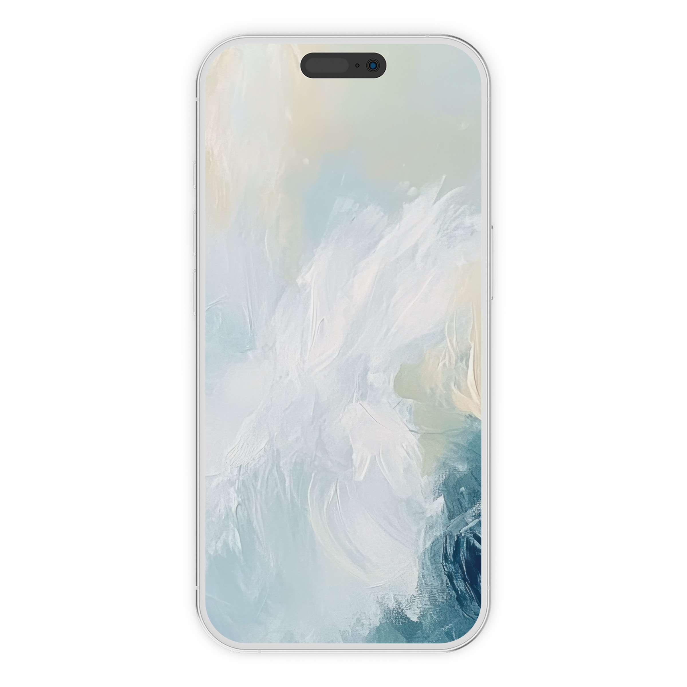Elegant abstract iPhone wallpaper with soothing pastels and flowing textures provides a calming phone background digital download