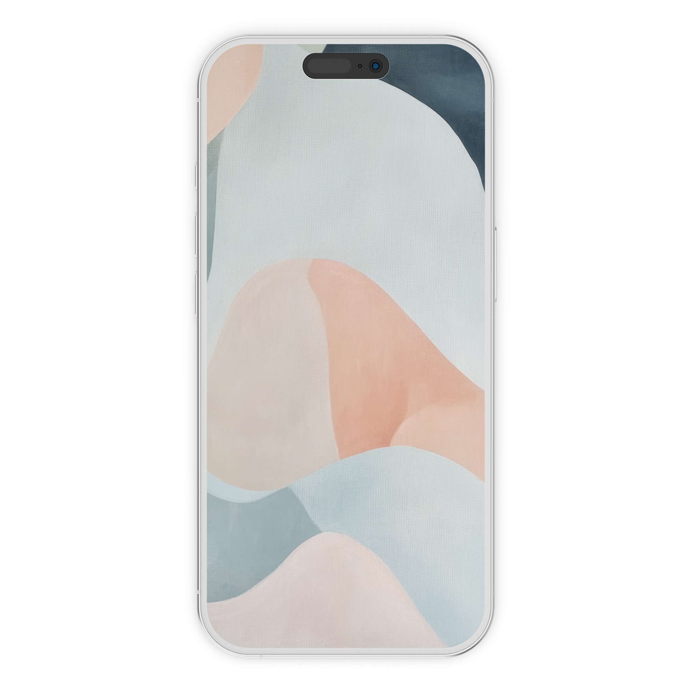 Serene abstract iPhone wallpaper with calming pastel hues, perfect digital download for elegant phone backgrounds on all devices