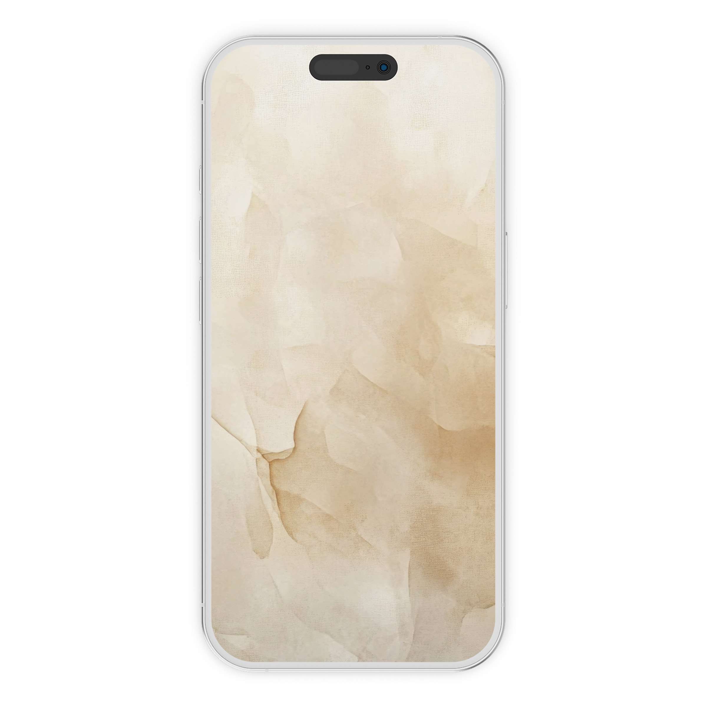 Elegant abstract iPhone wallpaper with soft beige watercolor textures creates a calming phone background available as a digital download