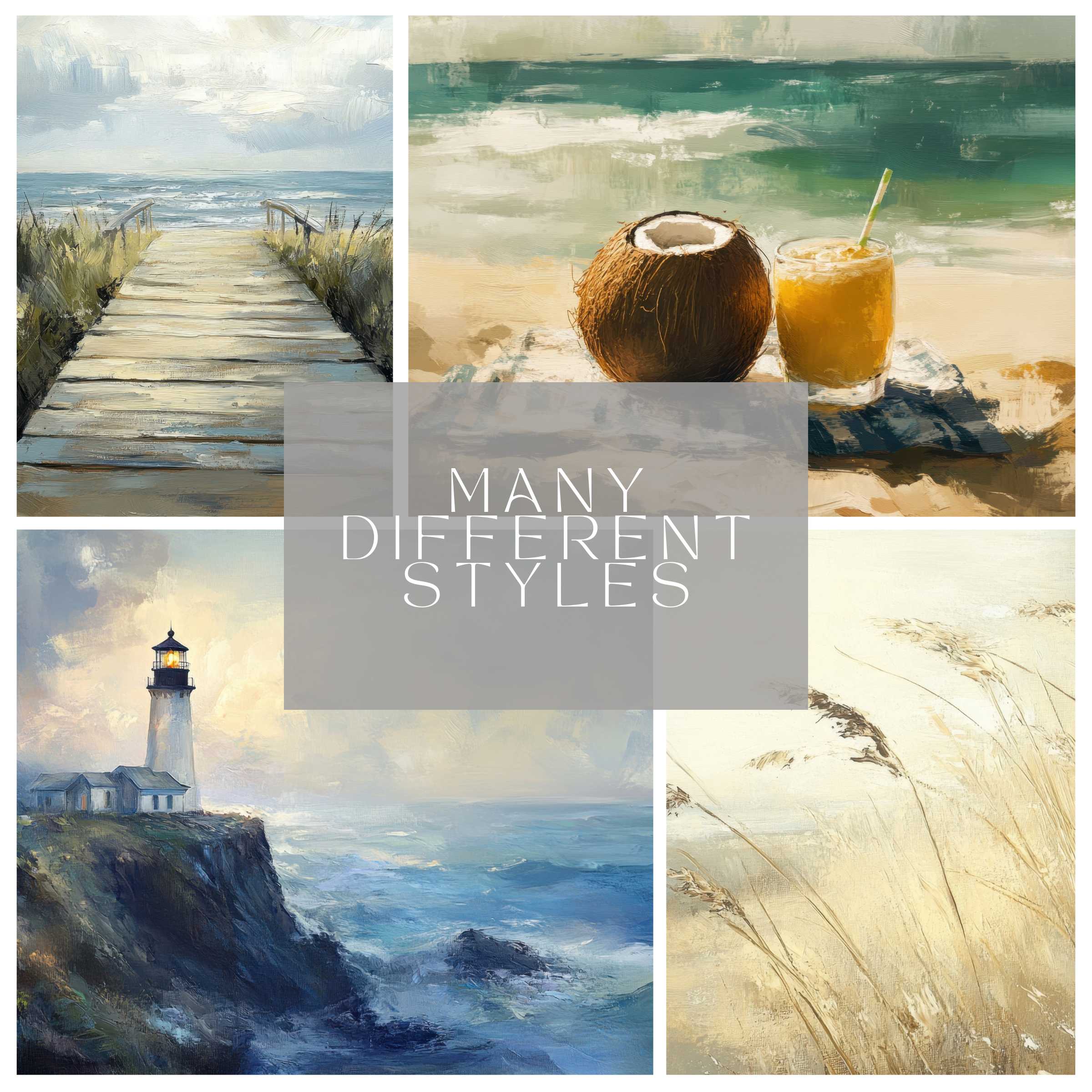 Serene coastal computer background in high resolution, blending sandy hues and ocean blues, instant digital download