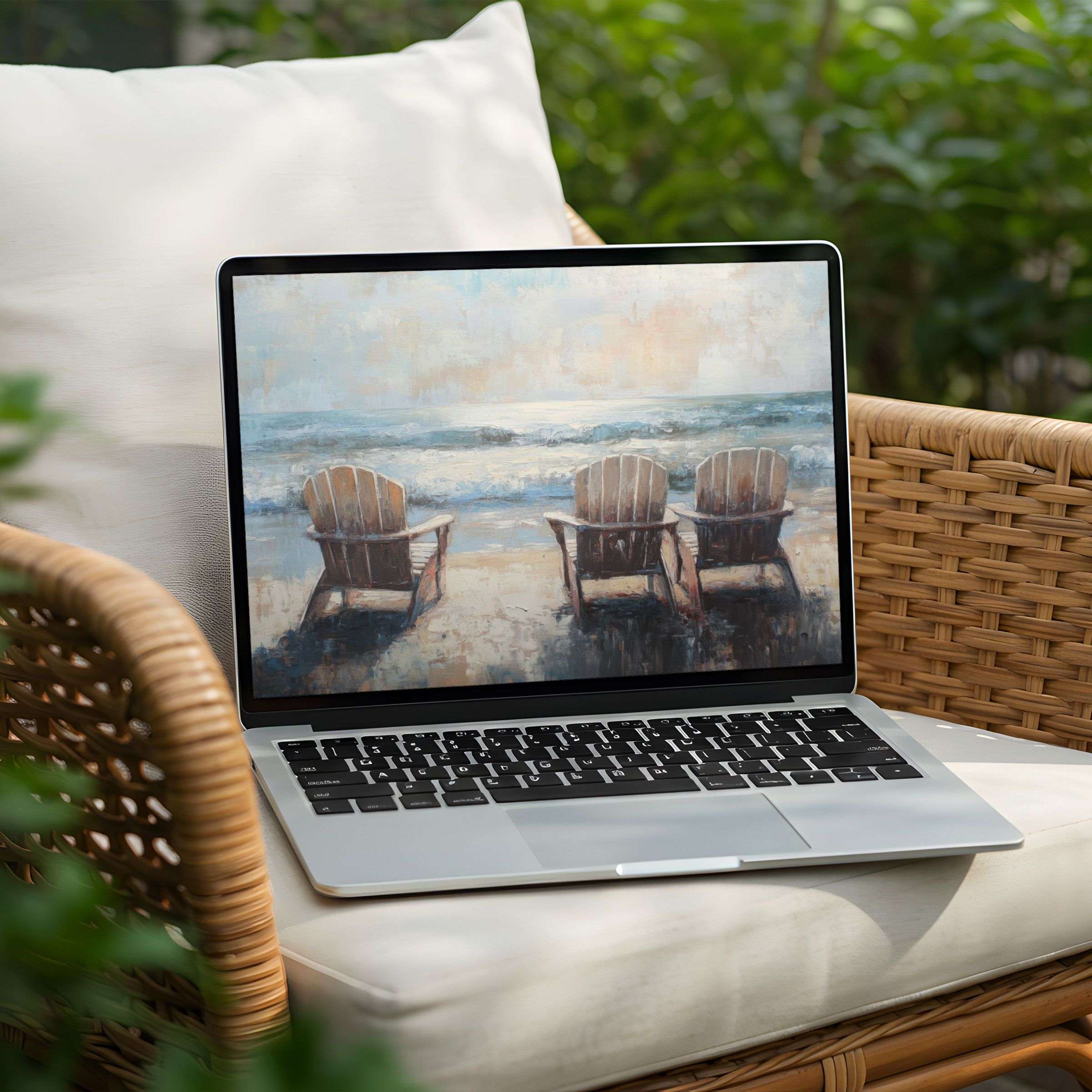 Elegant seascape desktop background for instant download inspires calm, designed for PC or Laptop users seeking mindful elegance