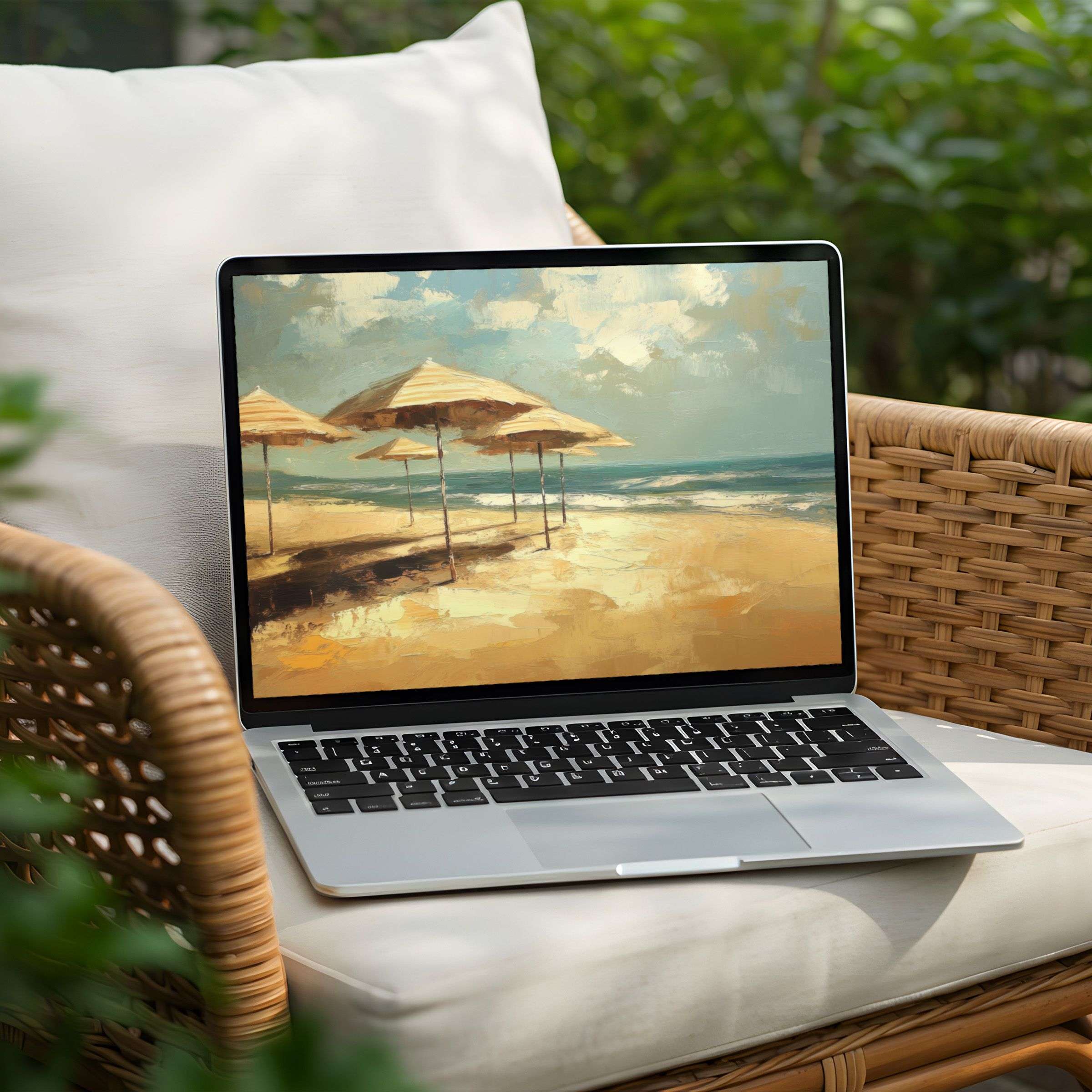 Elegant seascape desktop background for PC or Laptop Instant download for a soothing and inspiring digital ambiance